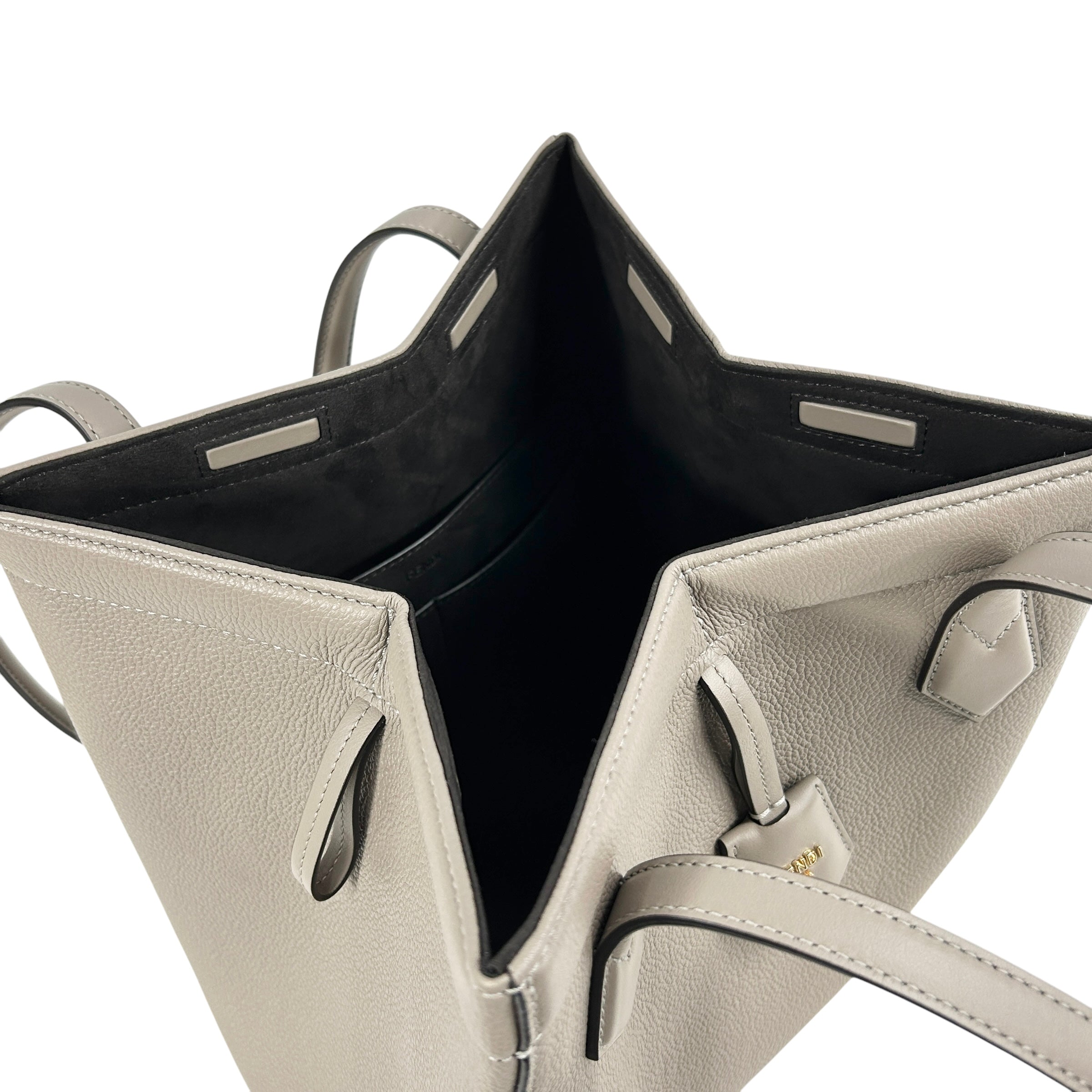 Taupe Dove Grey Origami Medium Tote Bag