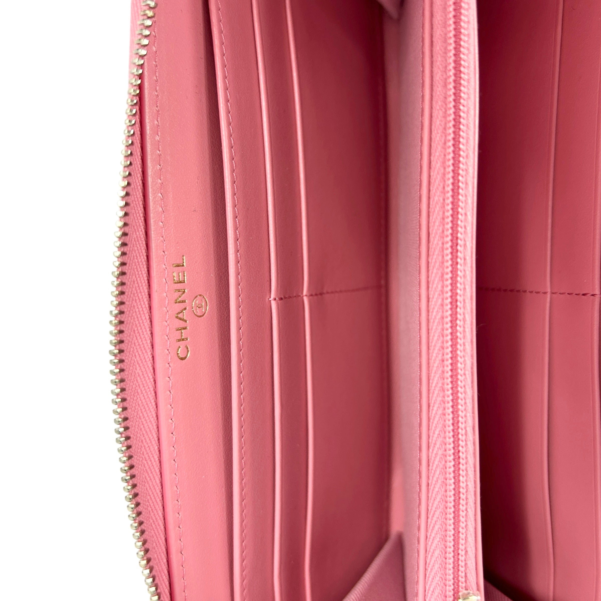 Pink Caviar Long Zippy Wallet