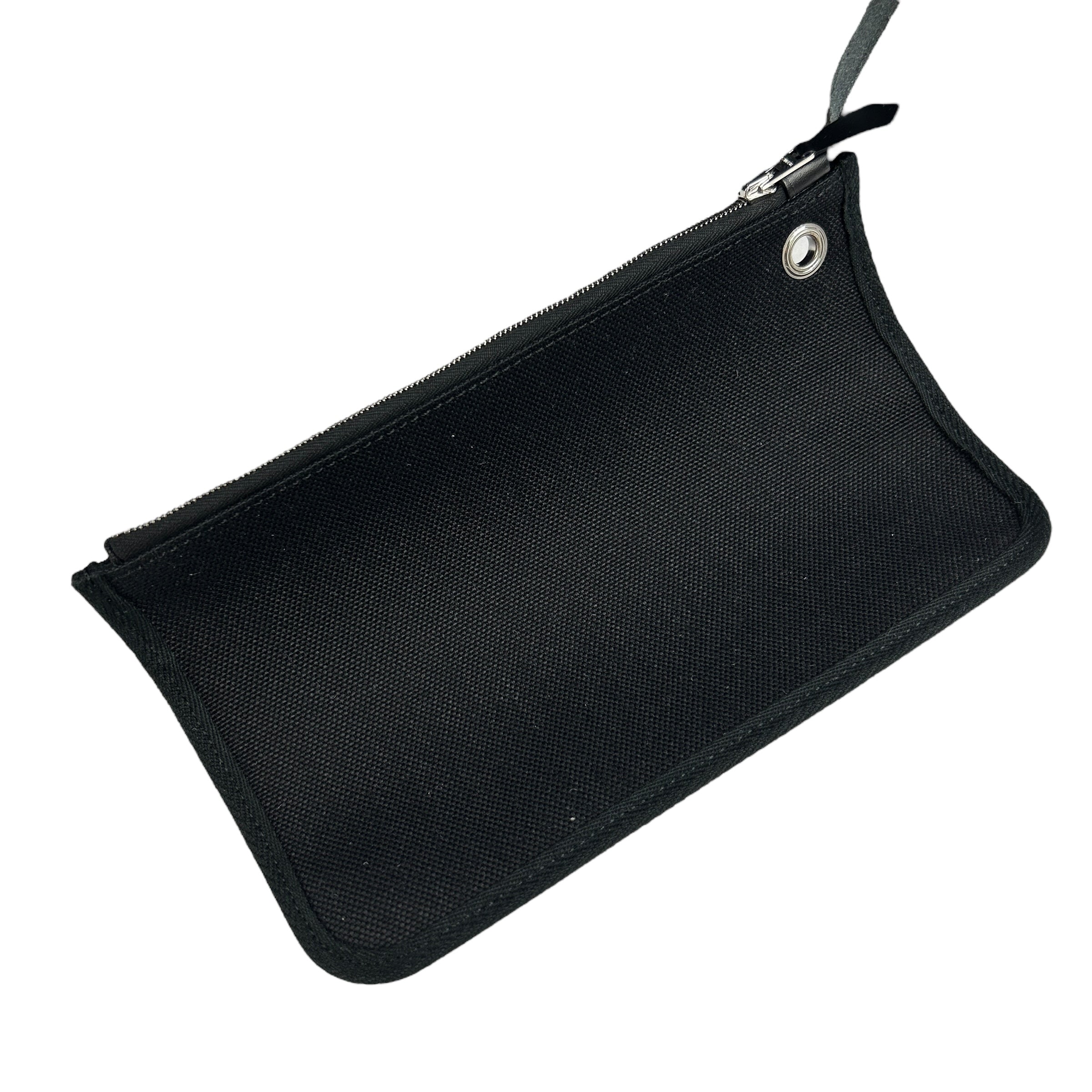 Black Canvas Leather Herbag Zip 31 w/PHW