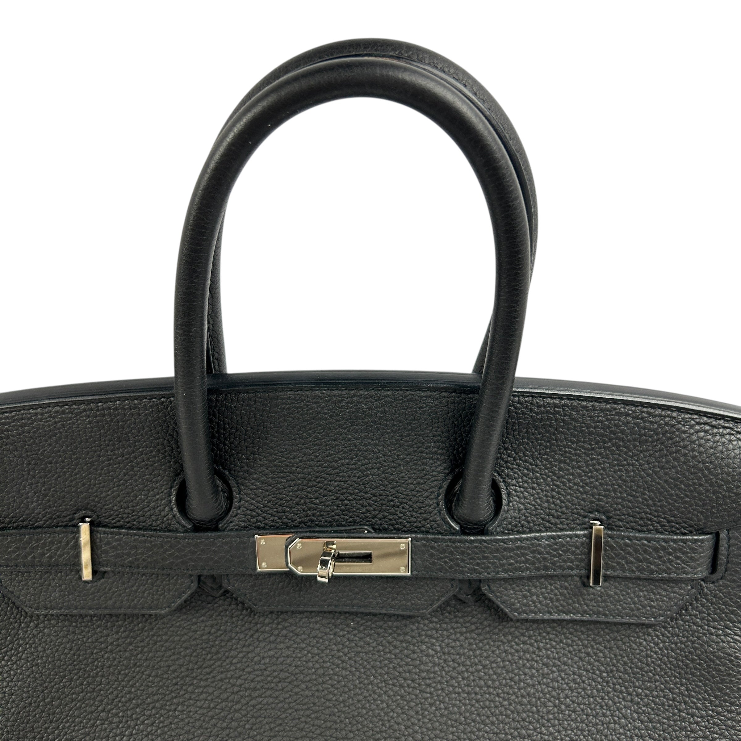 Black Clemence Leather Birkin 35 Bag w/PHW