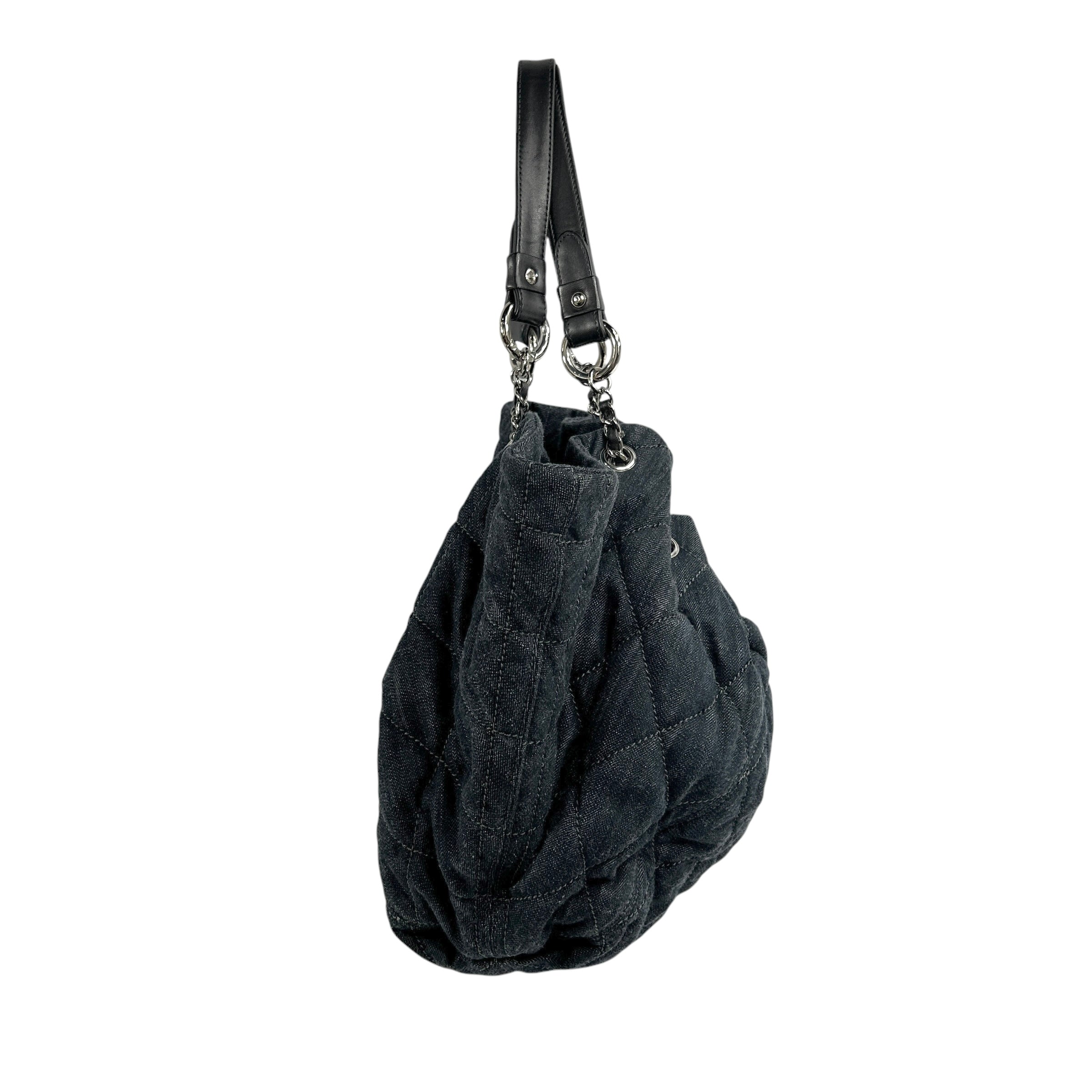 Dark Denim Large Hobo Bag w/SHW