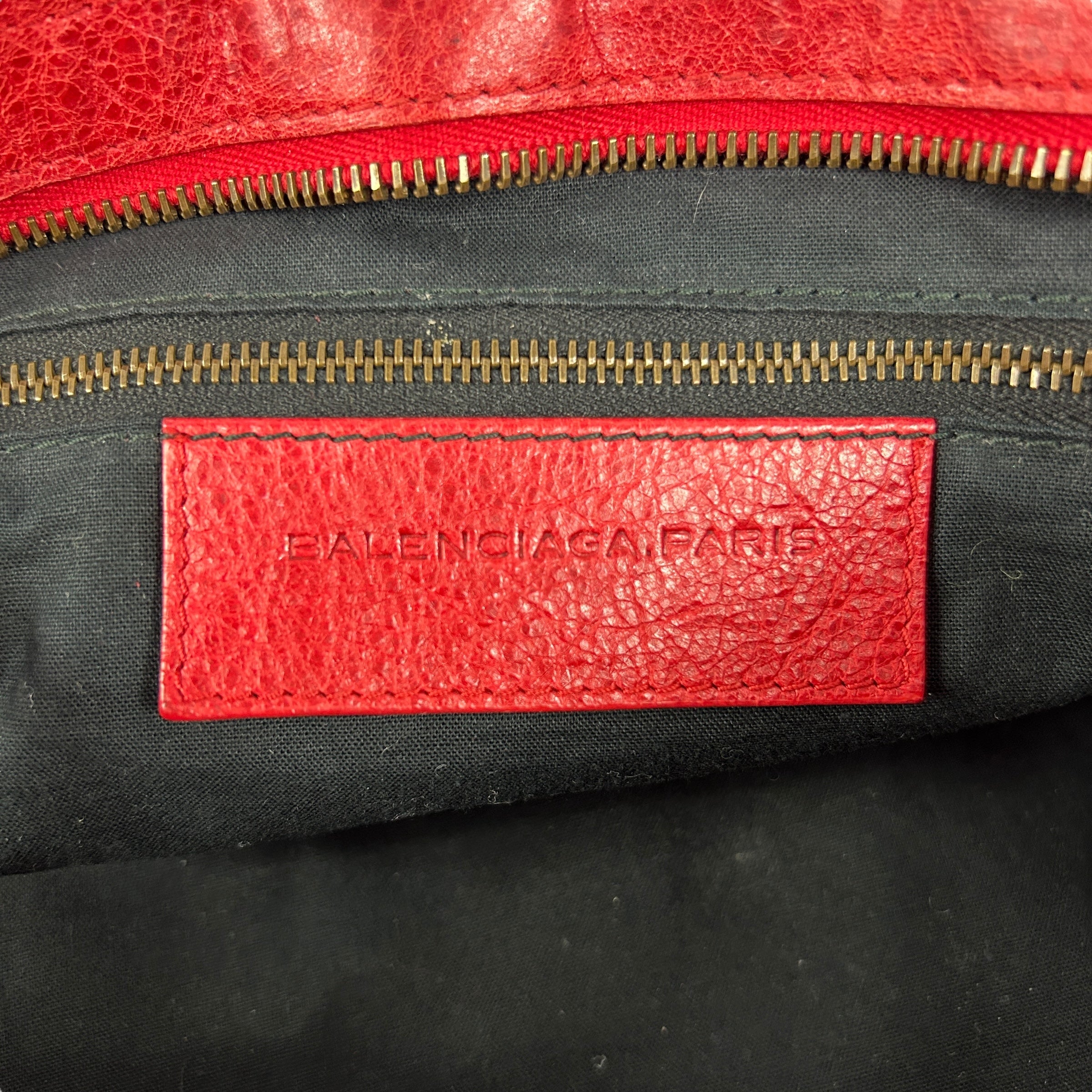 Red Lambskin Leather Motorcycle City Bag w/ABHW