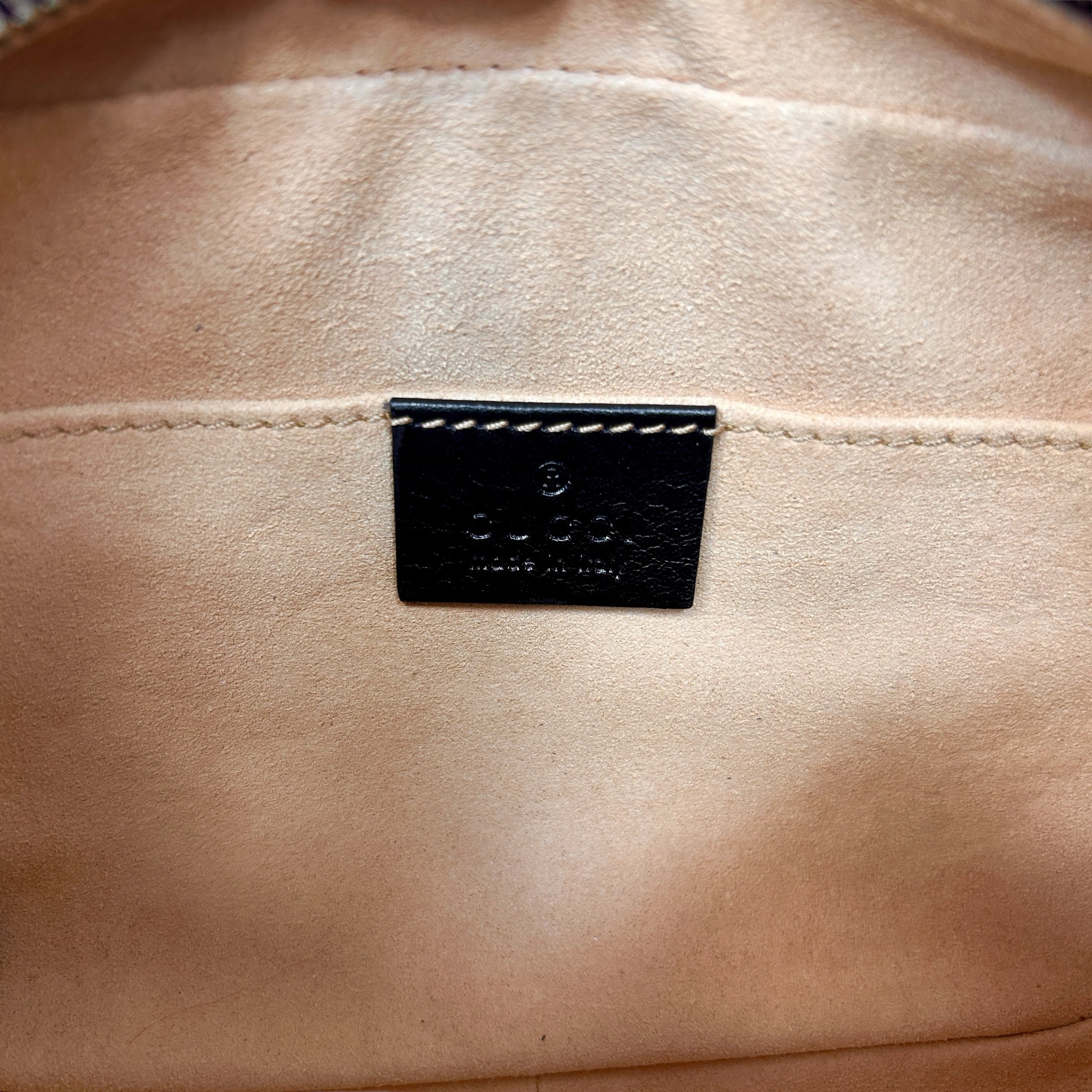 Black Quilted Leather Marmont Mini Camera Bag w/GHW