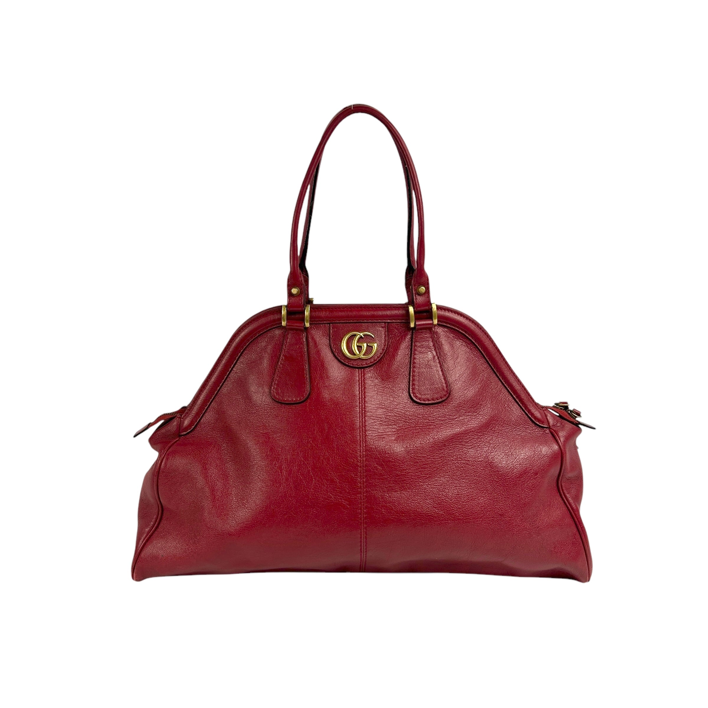 Red Calfskin Leather Re(Belle) Medium Shoulder Bag