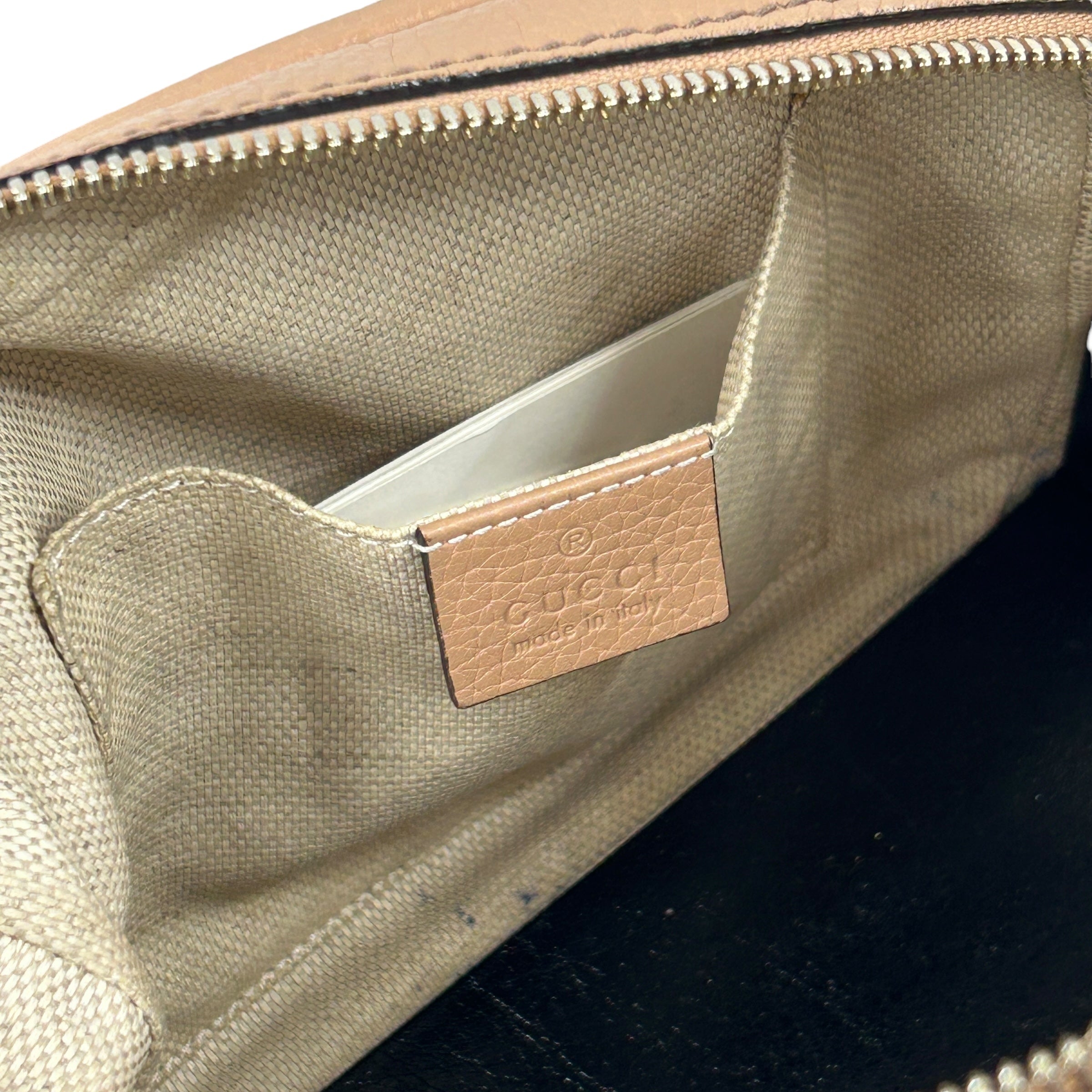 Grained Beige Leather Soho Bag w/GHW