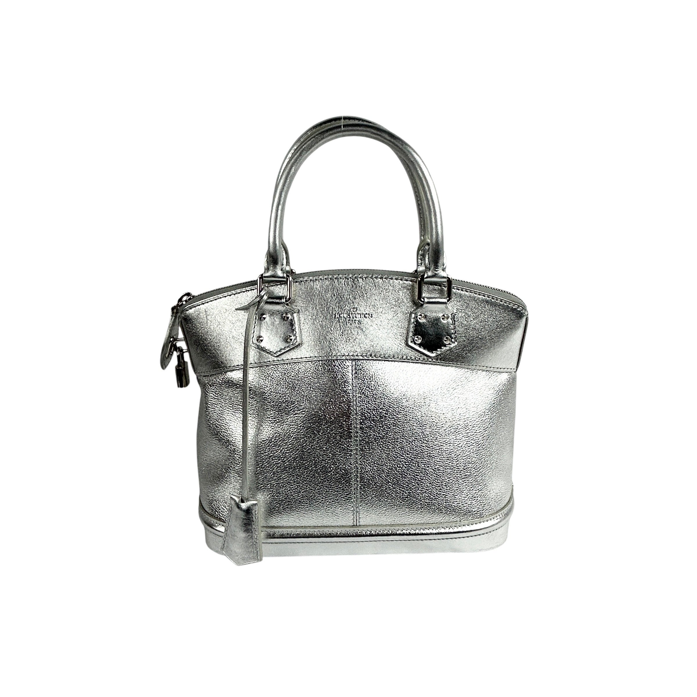 Metallic Silver Suhali Leather Lockit PM w/SHW