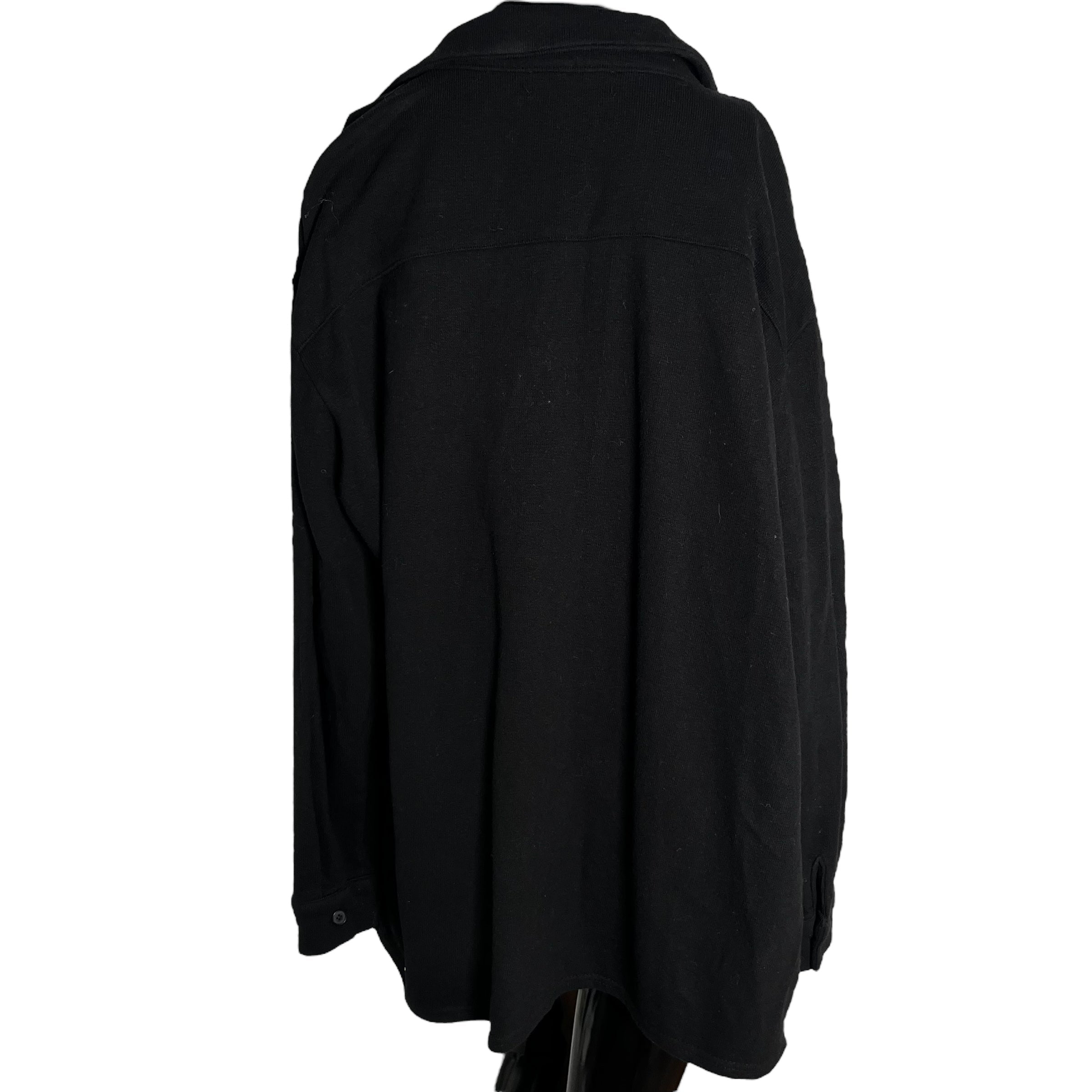 BLACKUP Black Oversized Button Down Shirt