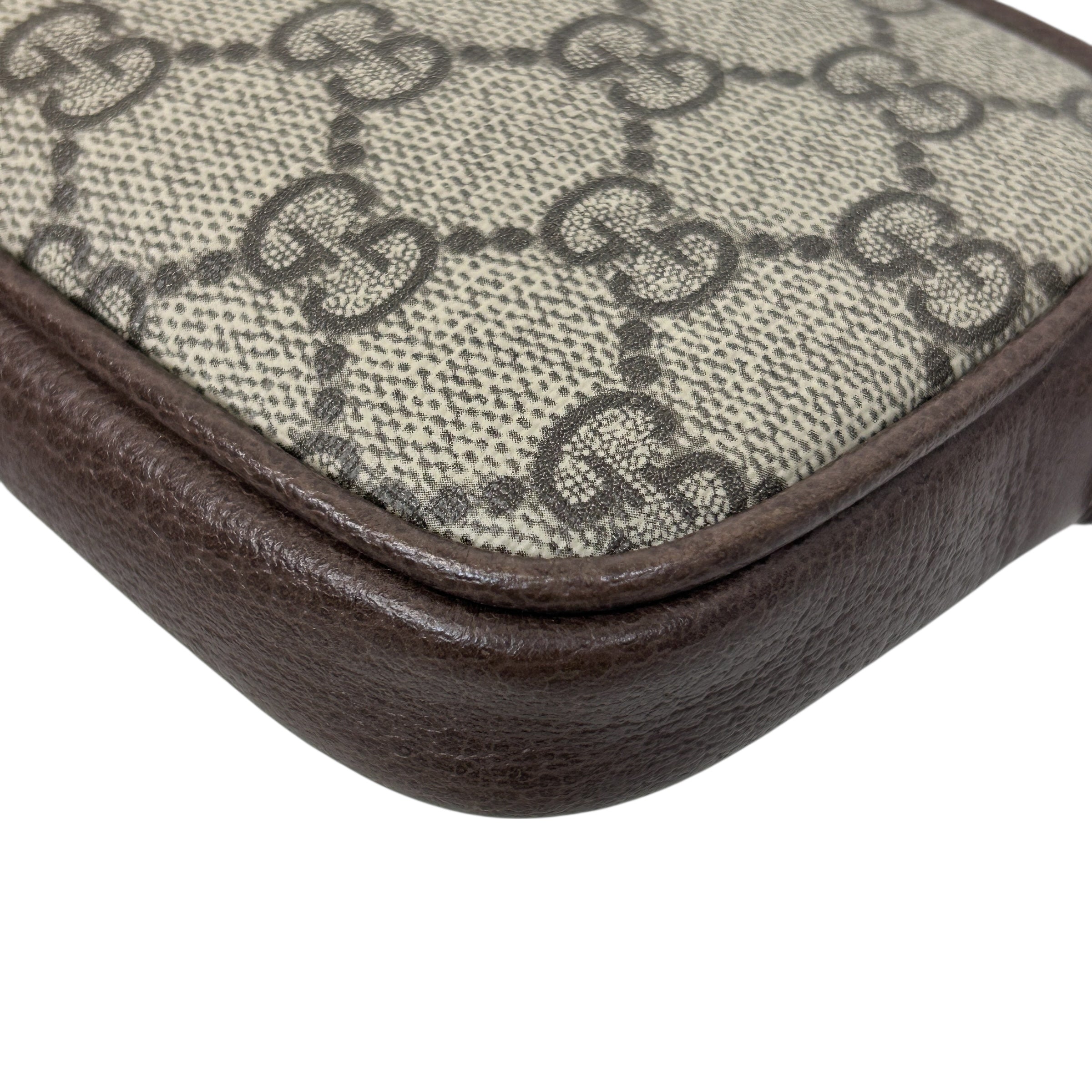 Beige/Ebony Supreme GG Coated Canvas Vintage Web Ophidia Mini Crossbody Bag w/GHW