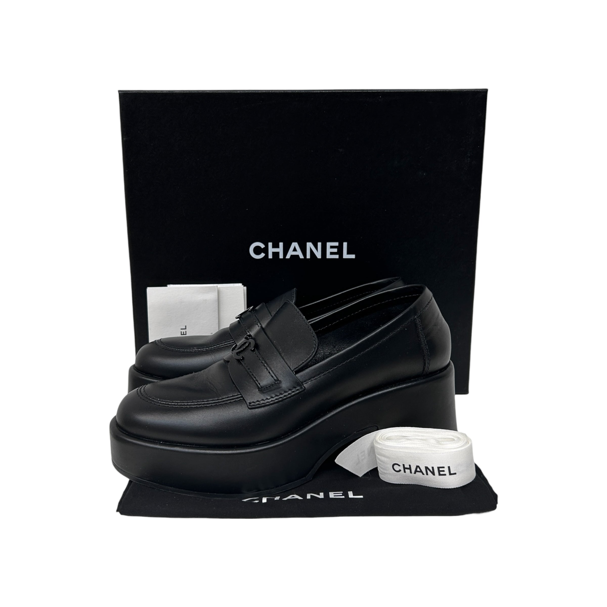 Black Calfskin Leather Oxfords