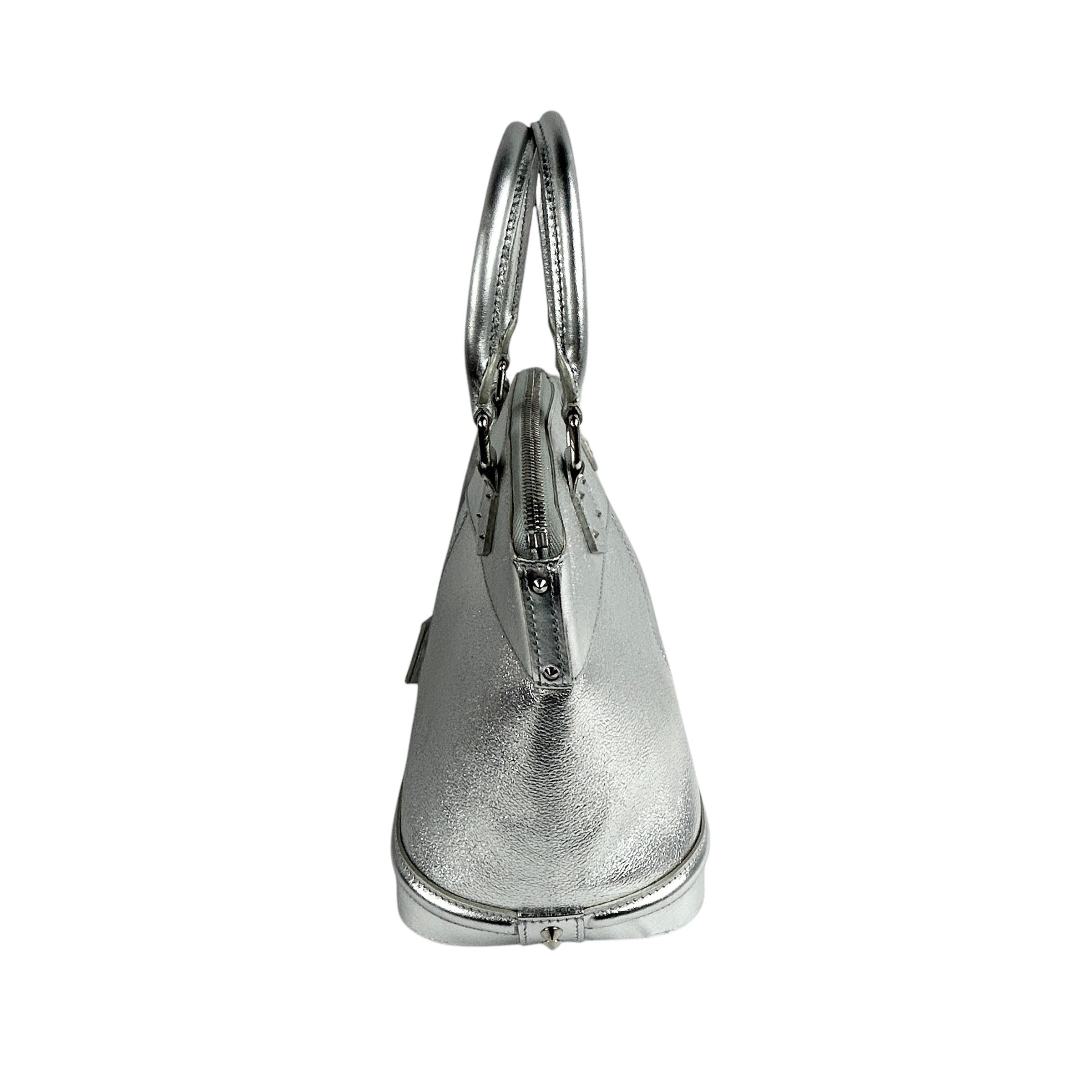 Metallic Silver Suhali Leather Lockit PM w/SHW