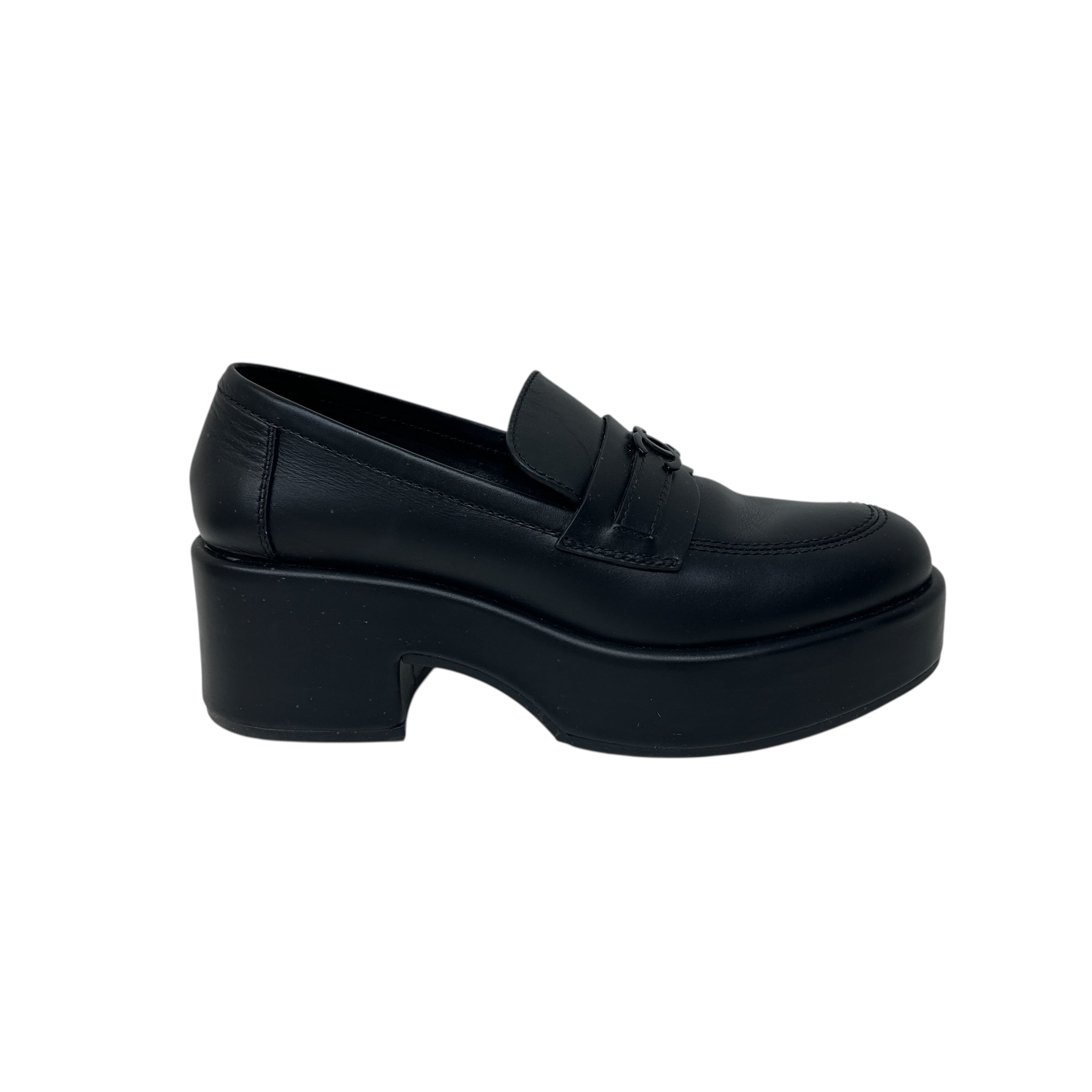 Black Calfskin Leather Oxfords