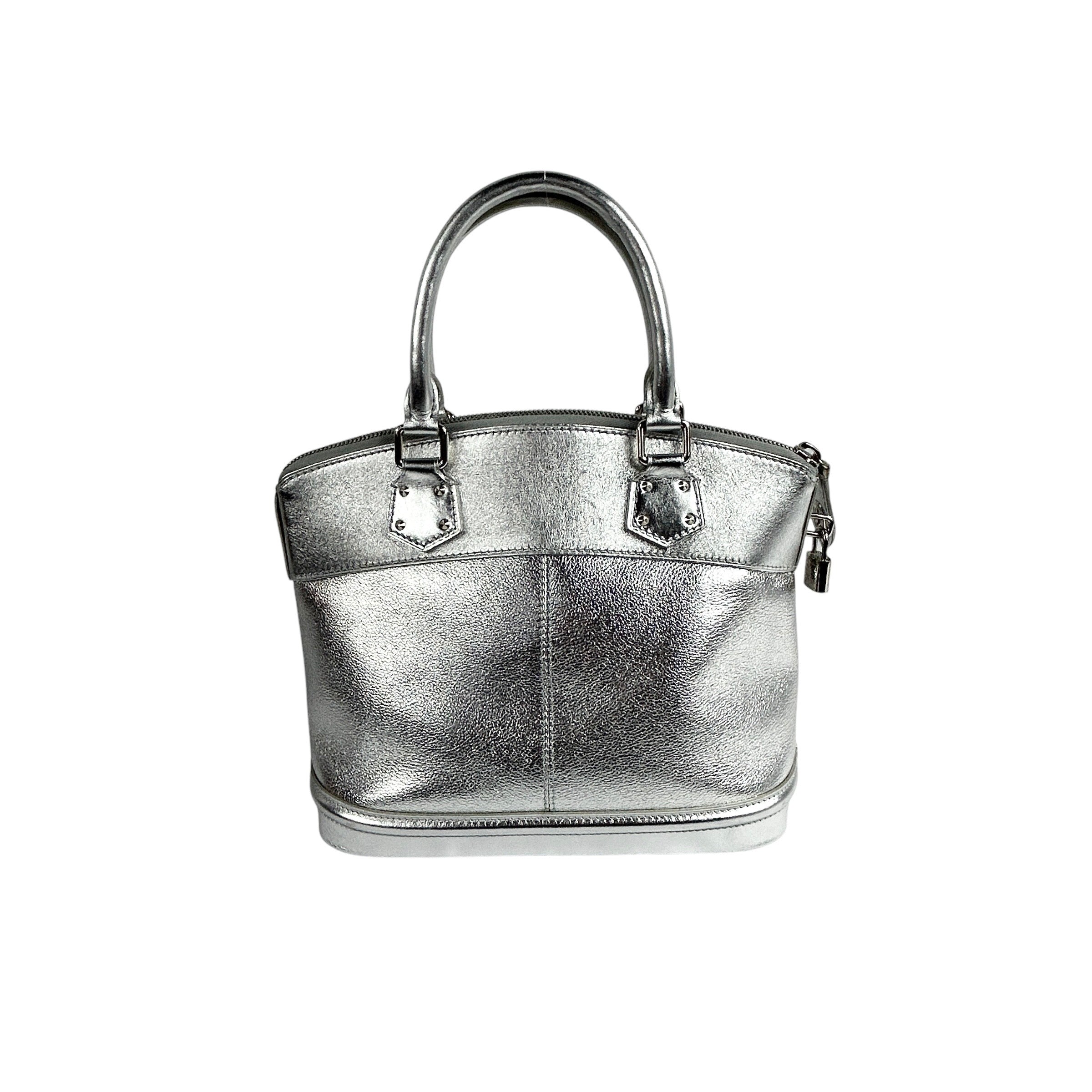 Metallic Silver Suhali Leather Lockit PM w/SHW