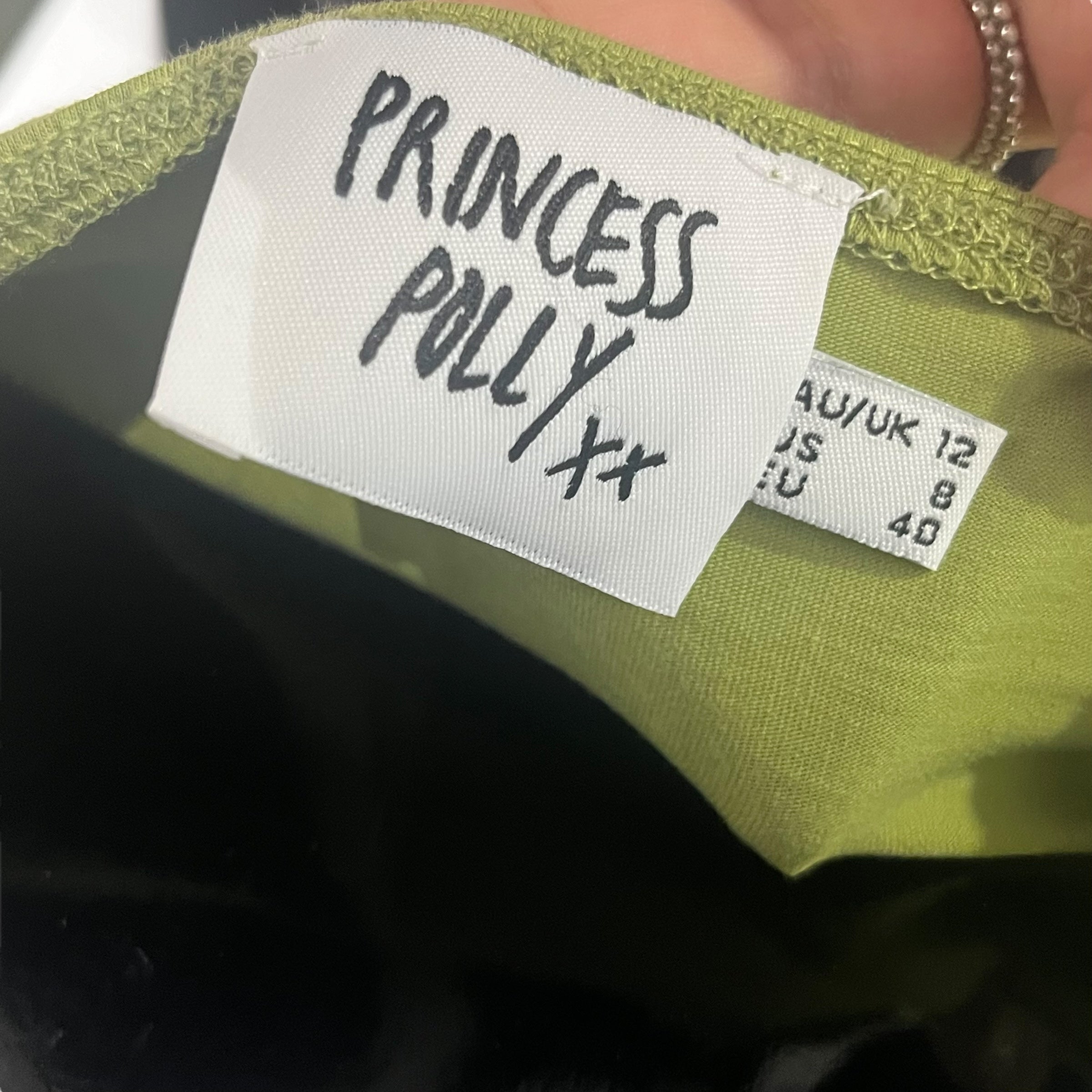 PRINCESS POLLY Green Crop Top