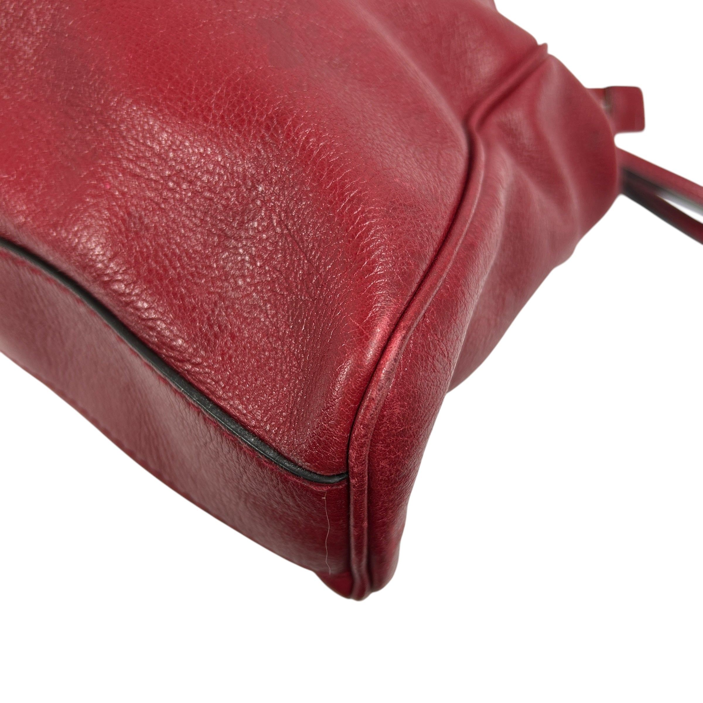 Red Calfskin Leather Re(Belle) Medium Shoulder Bag