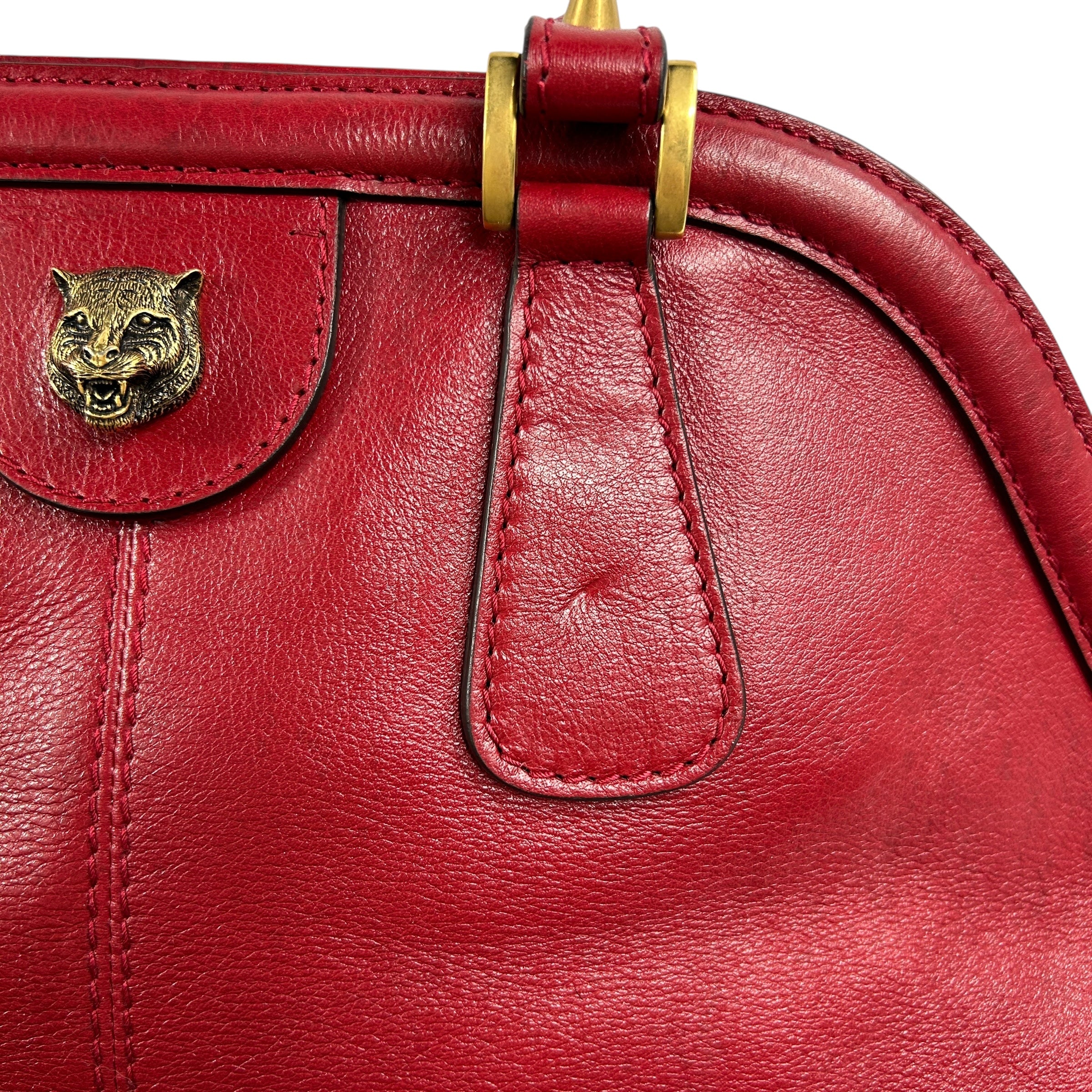 Red Calfskin Leather Re(Belle) Medium Shoulder Bag