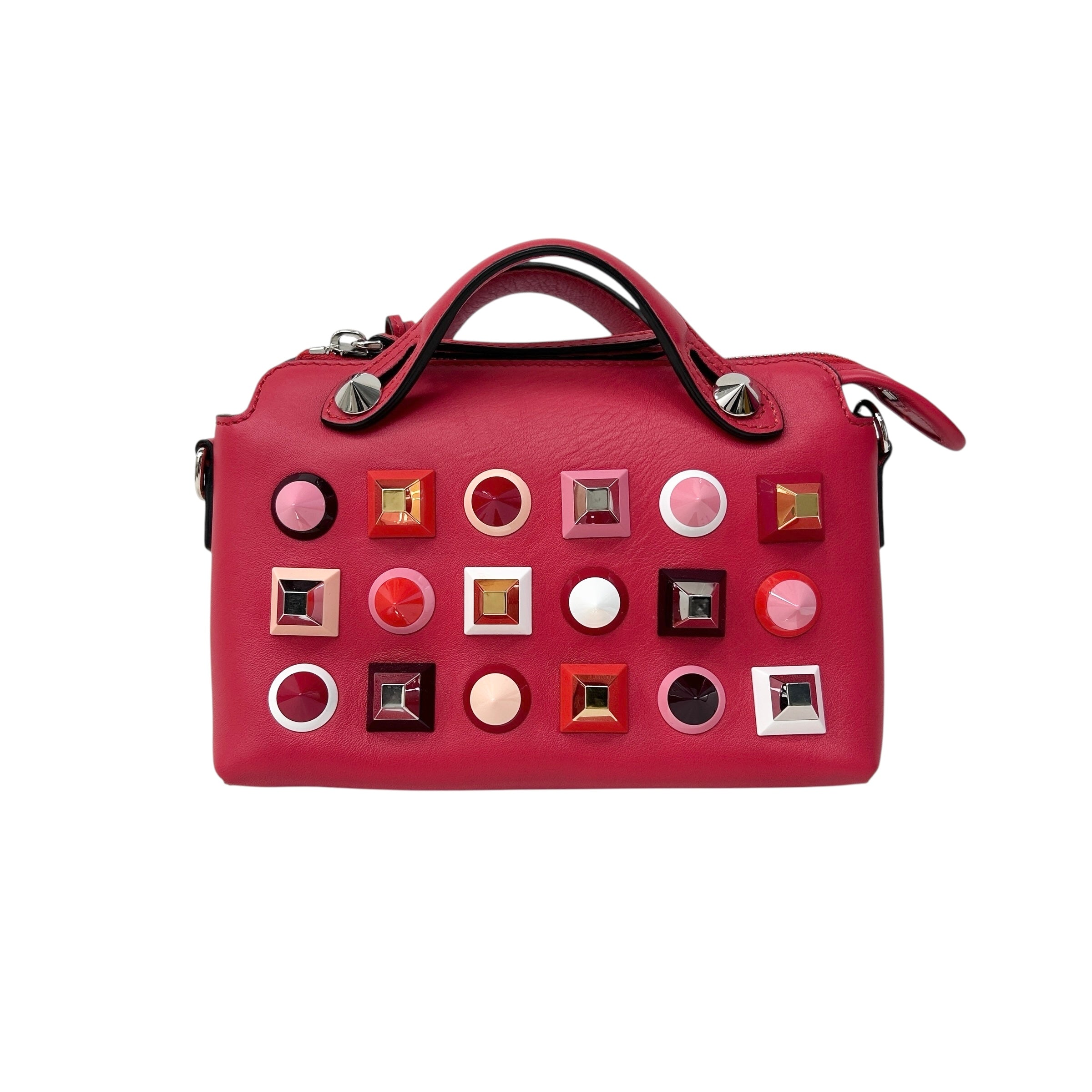 Red Mini Studded By The Way Bag w/SHW