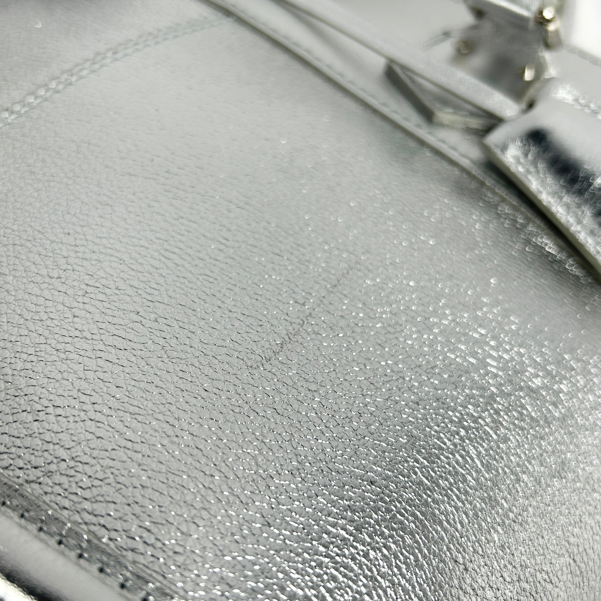 Metallic Silver Suhali Leather Lockit PM w/SHW