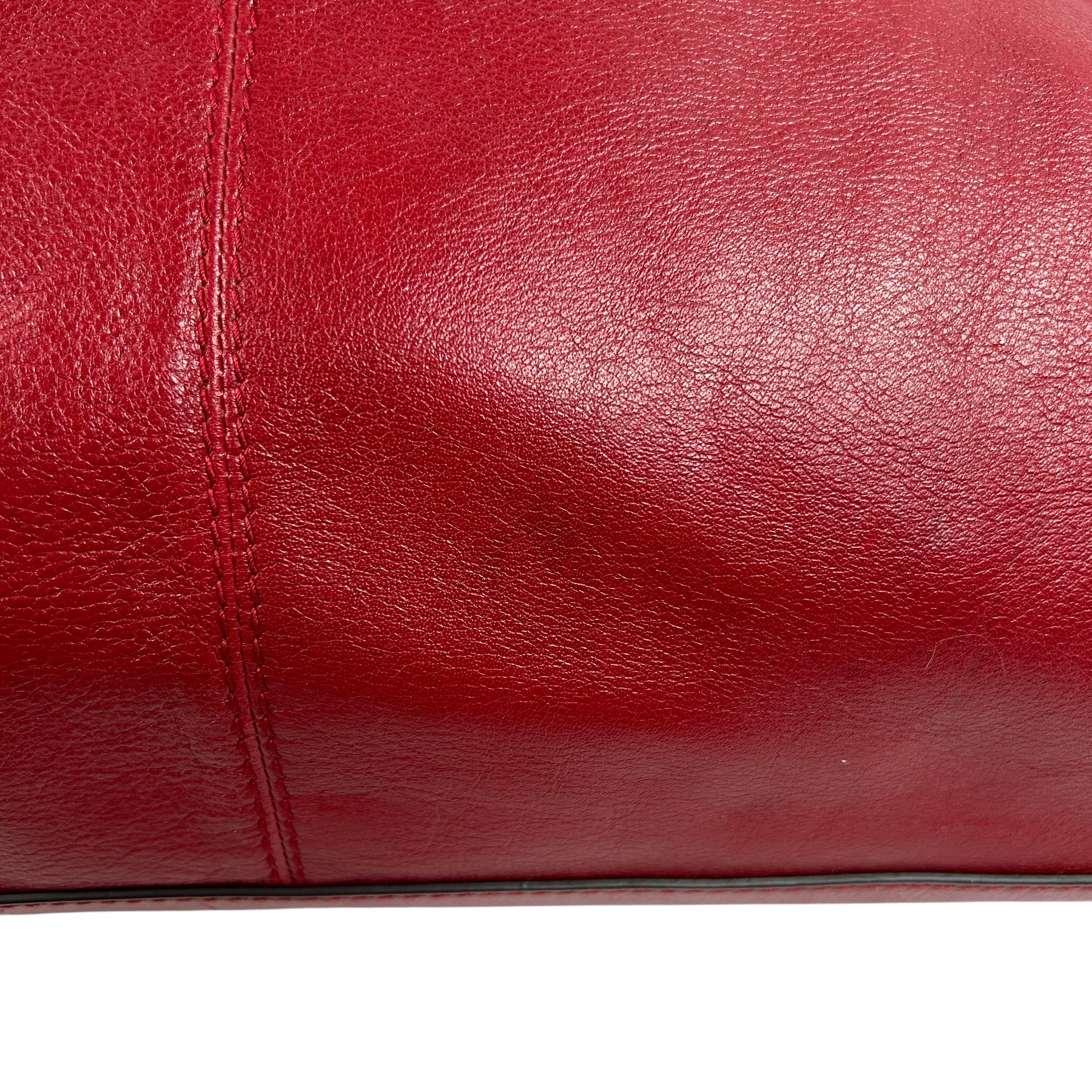 Red Calfskin Leather Re(Belle) Medium Shoulder Bag