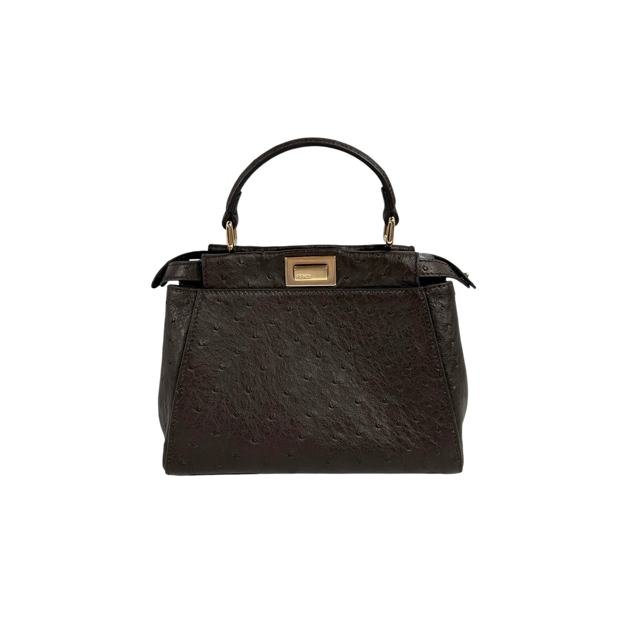 Chocolate Ostrich Mini Peekaboo w/GHW