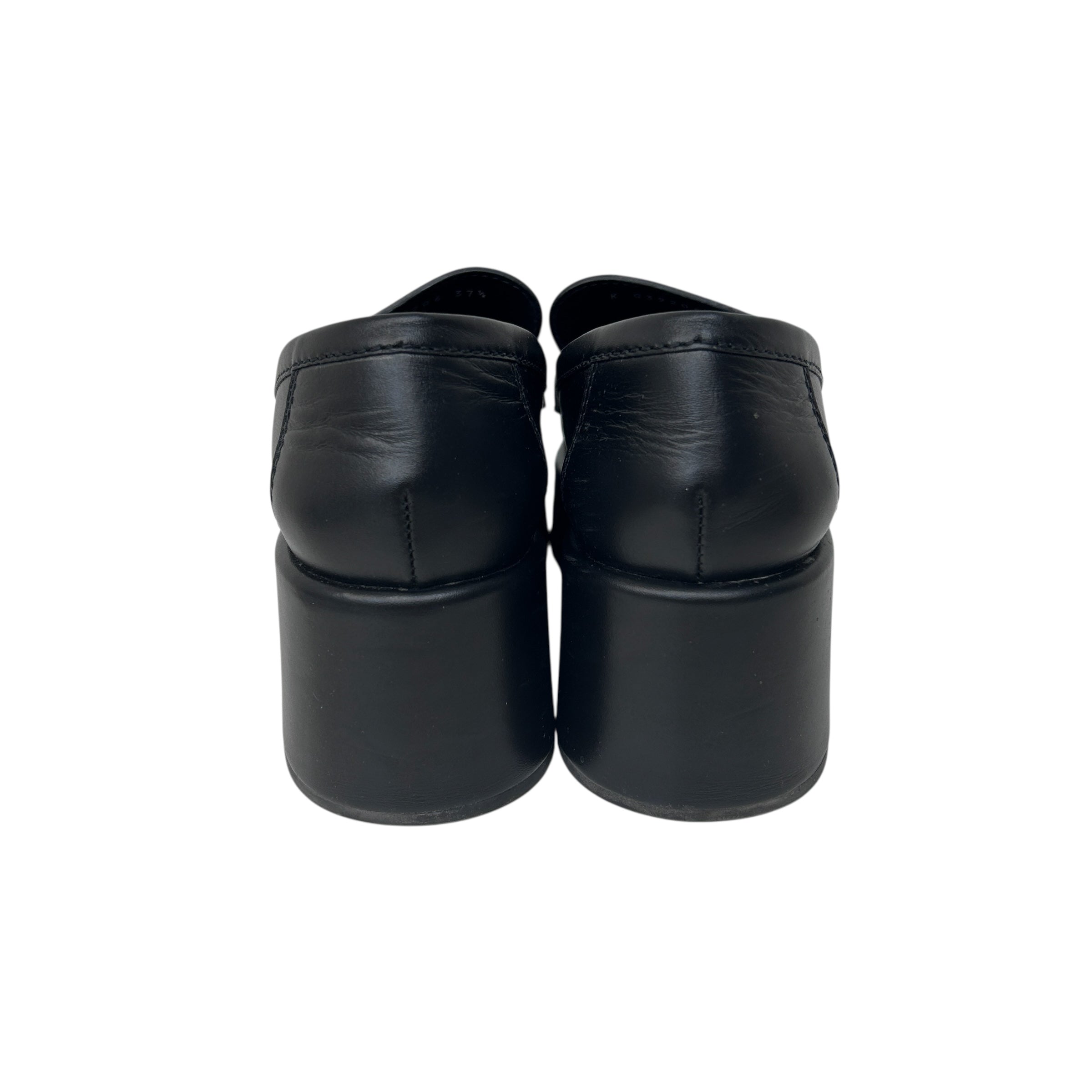 Black Calfskin Leather Oxfords