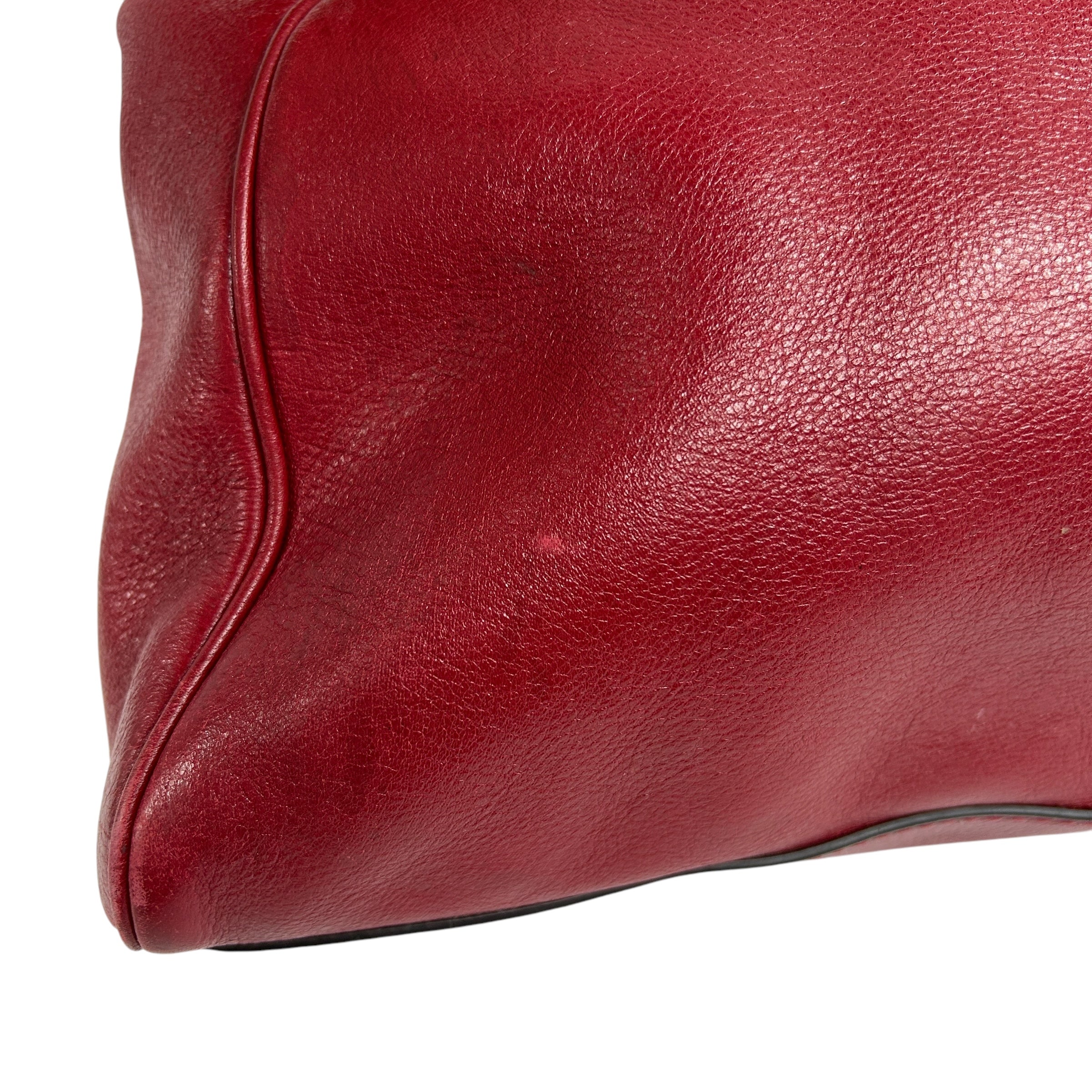 Red Calfskin Leather Re(Belle) Medium Shoulder Bag