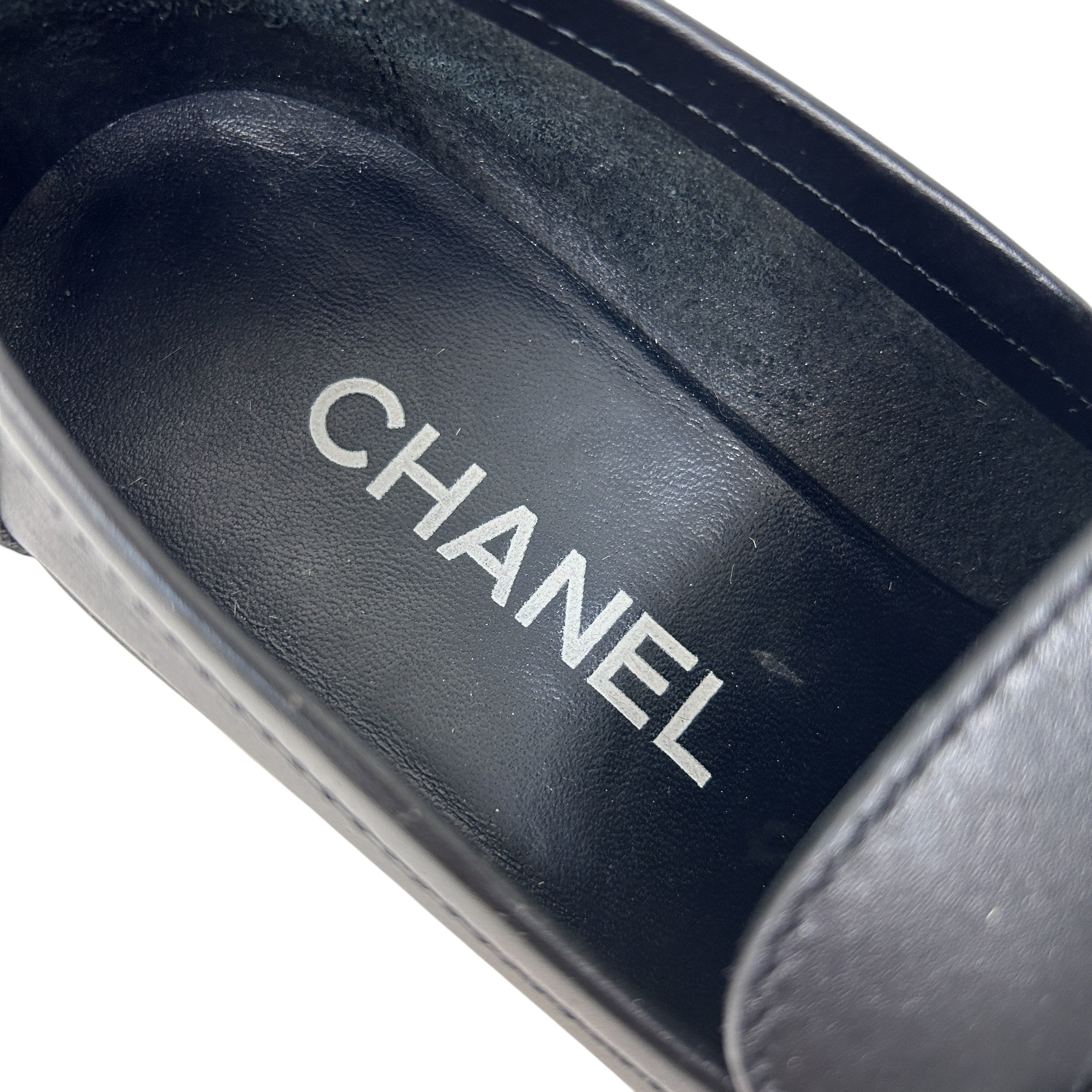 Black Calfskin Leather Oxfords