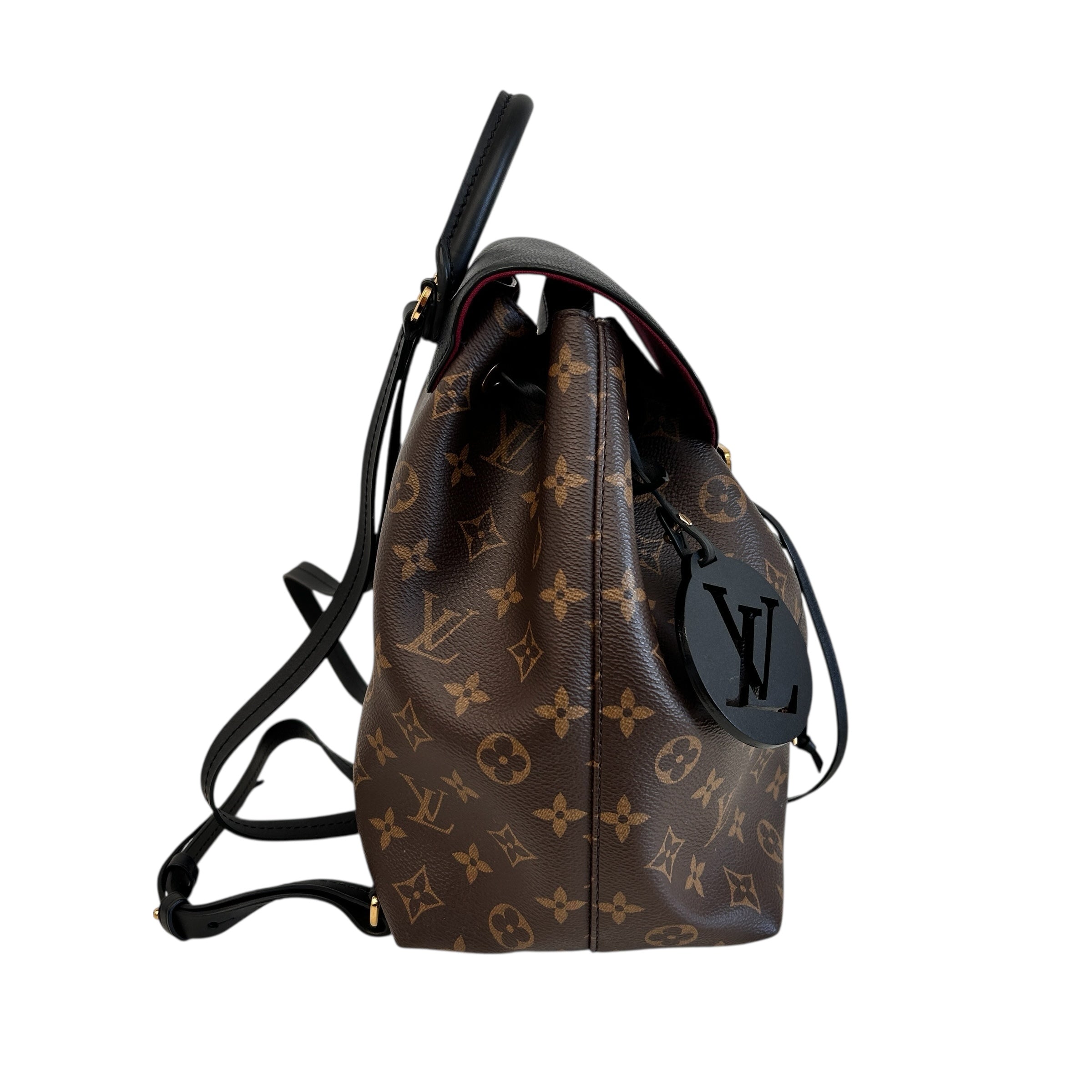 Black Monogram Canvas Montsouris PM NM Backpack Bag w/GHW