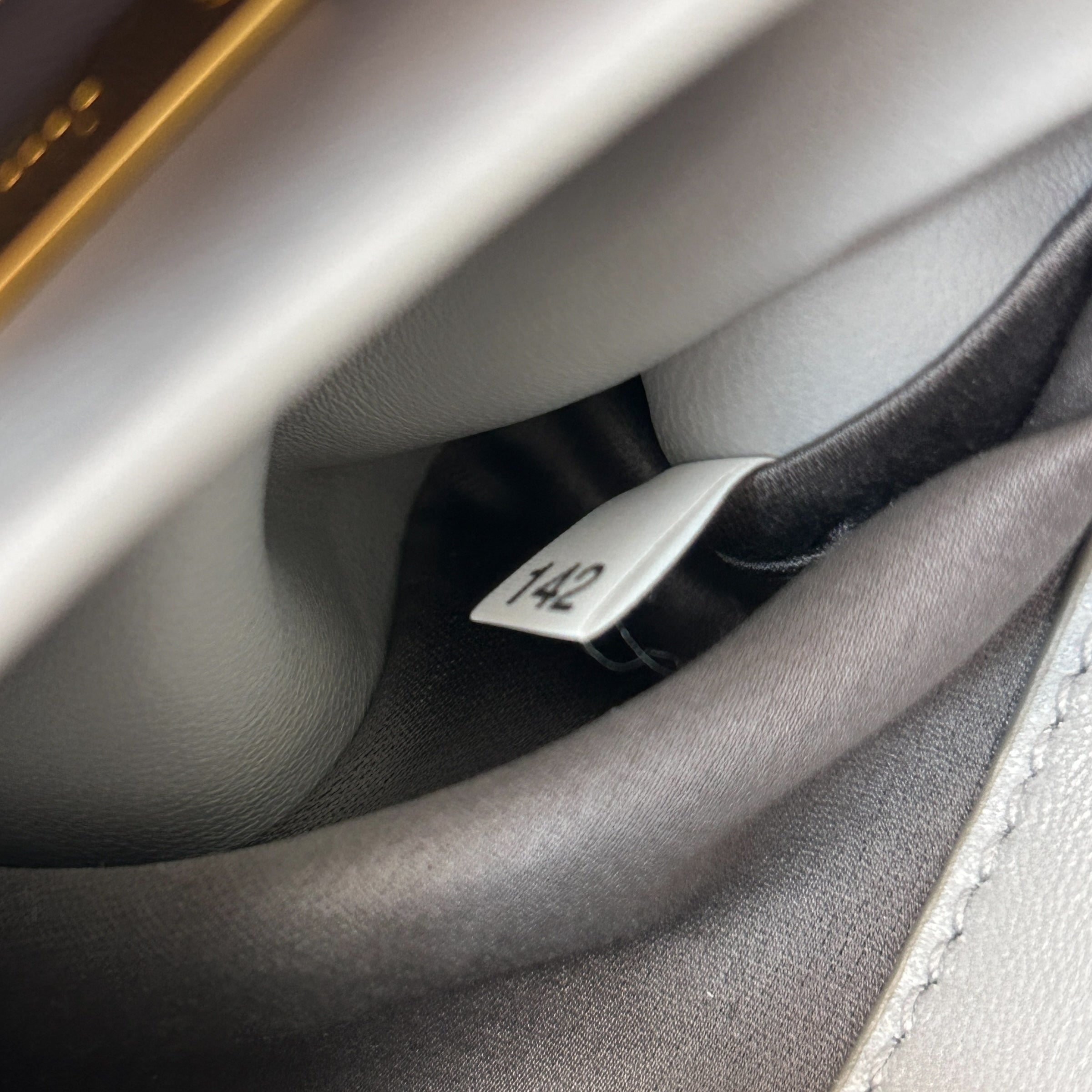 Grey Matelasse Nappa Leather Frame Bag w/GHW