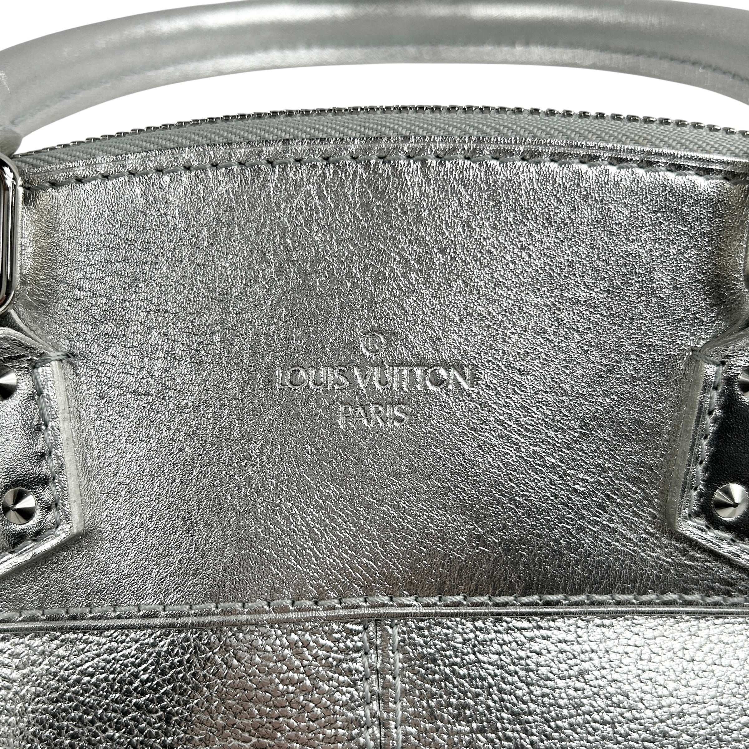 Metallic Silver Suhali Leather Lockit PM w/SHW