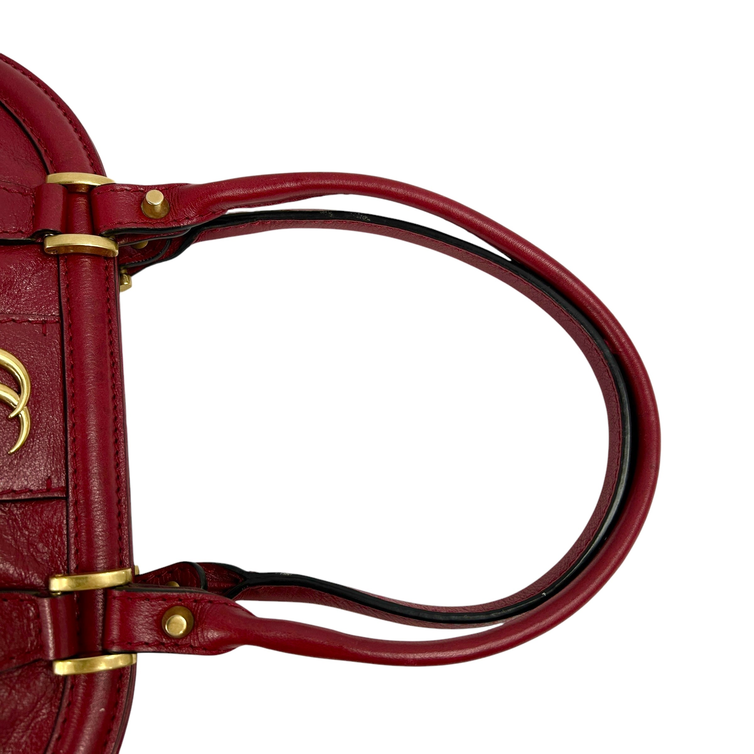 Red Calfskin Leather Re(Belle) Medium Shoulder Bag