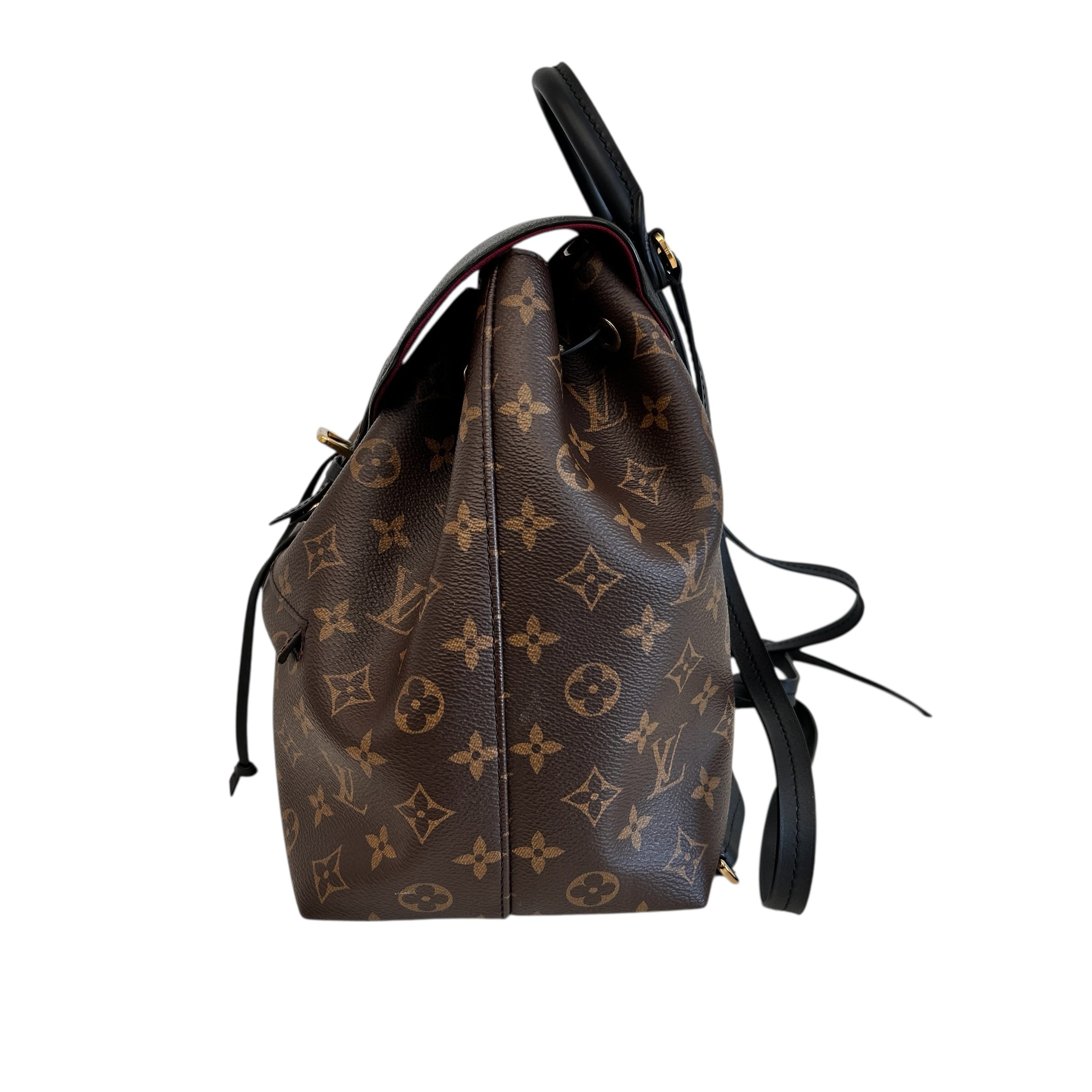 Black Monogram Canvas Montsouris PM NM Backpack Bag w/GHW