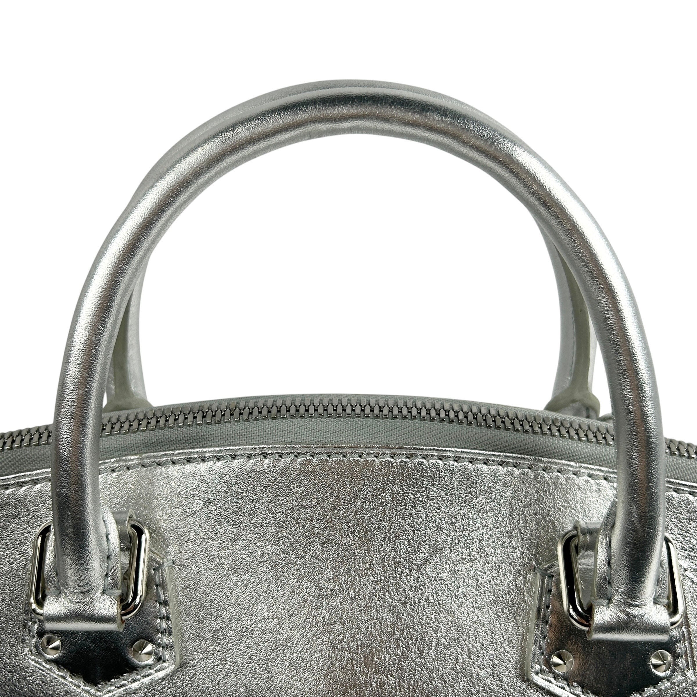 Metallic Silver Suhali Leather Lockit PM w/SHW