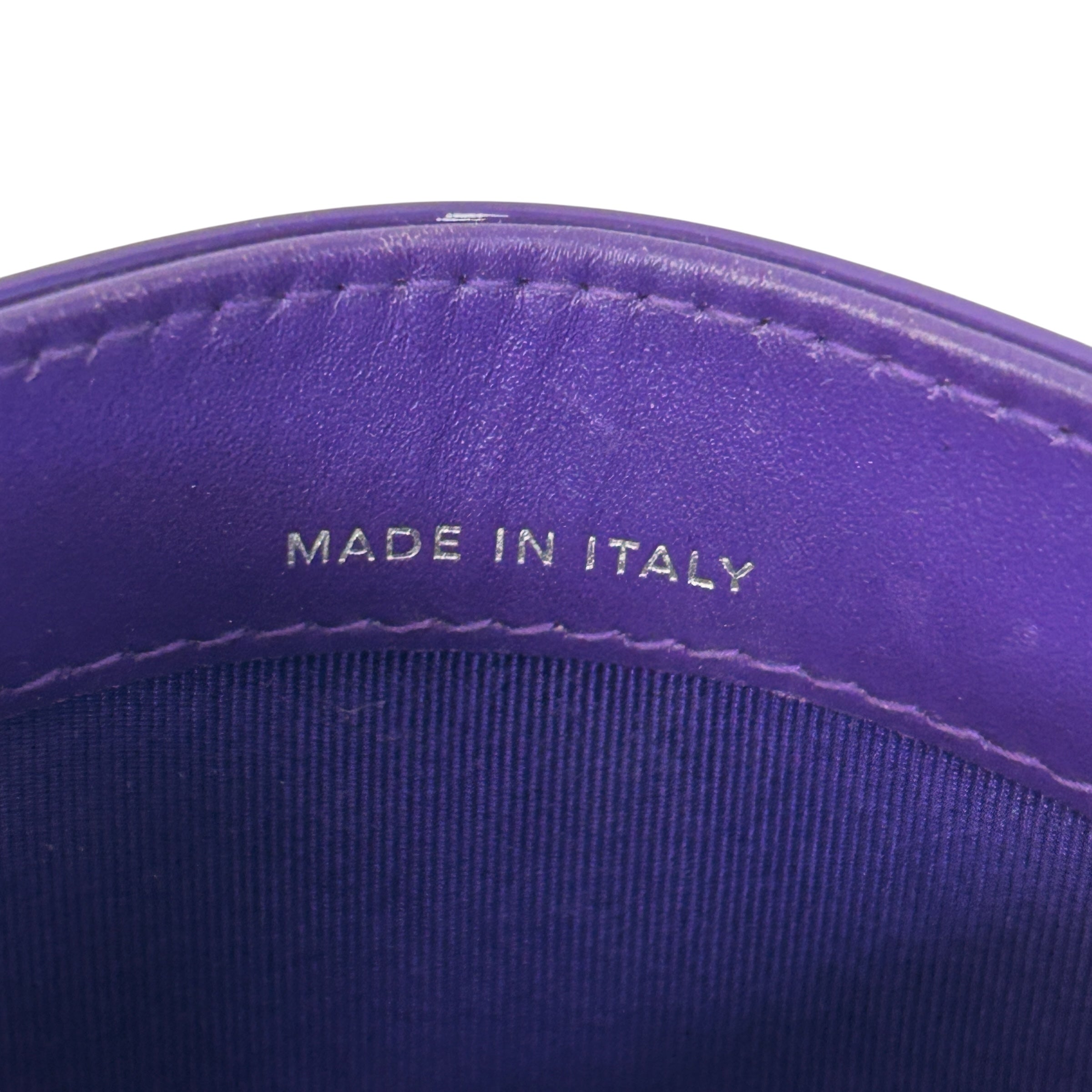 Purple Patent Leather Classic Card Holder w/SHW