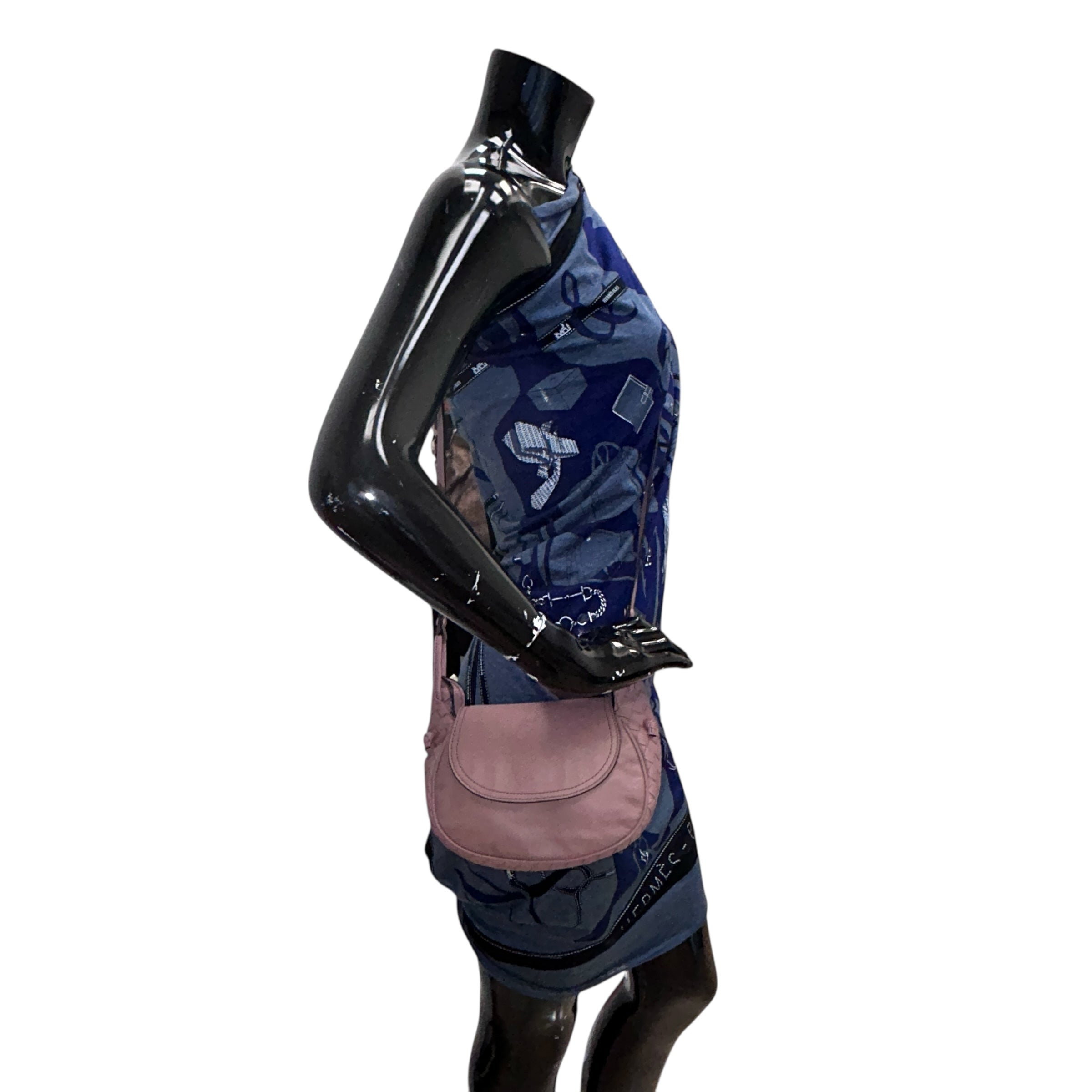 Dusty Pink Nodini Small Crossbody Flap Bag w/Gunmetal HW