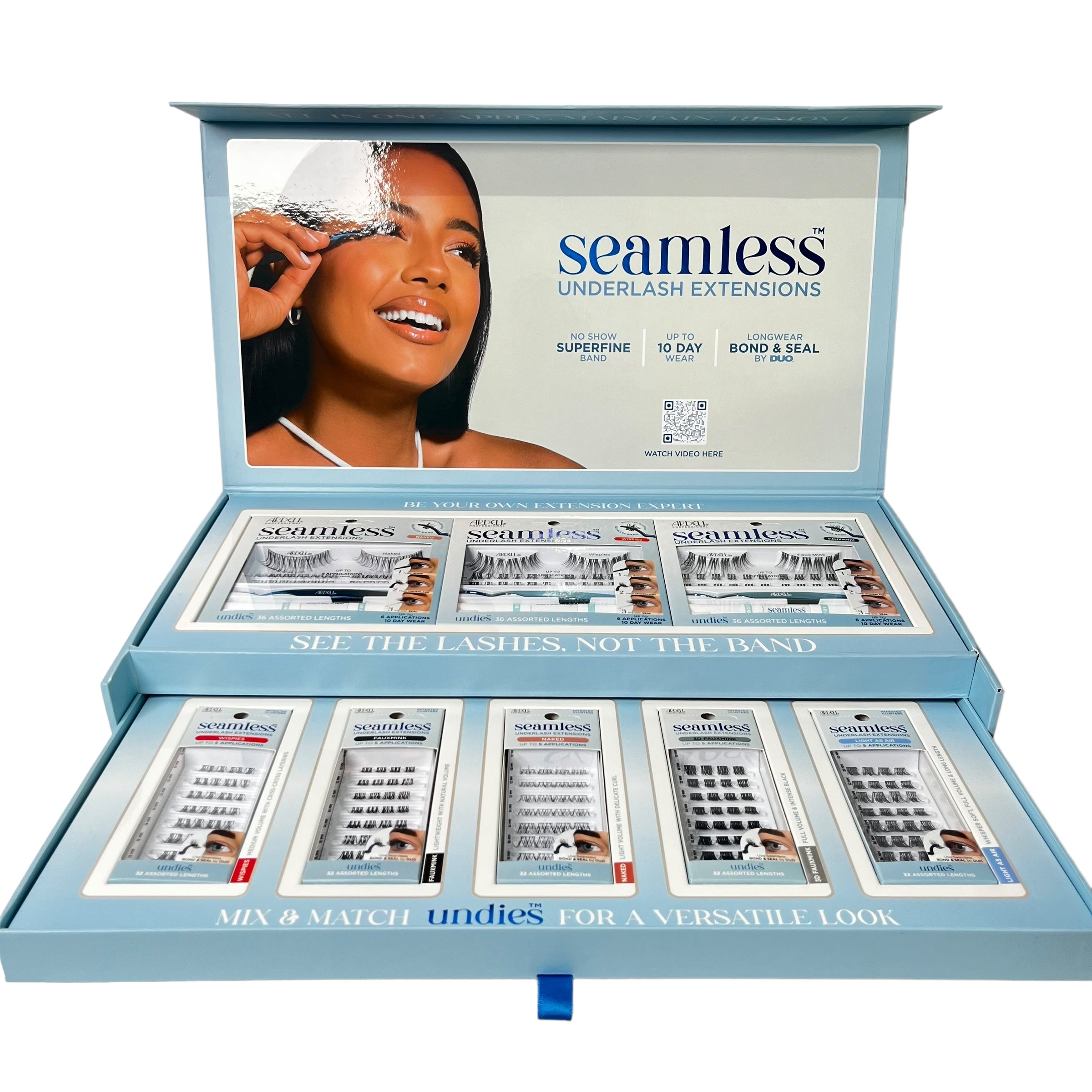 ARDELL Seamless Under Lash Extension Set of 8 Packages w/ Glue & Remover