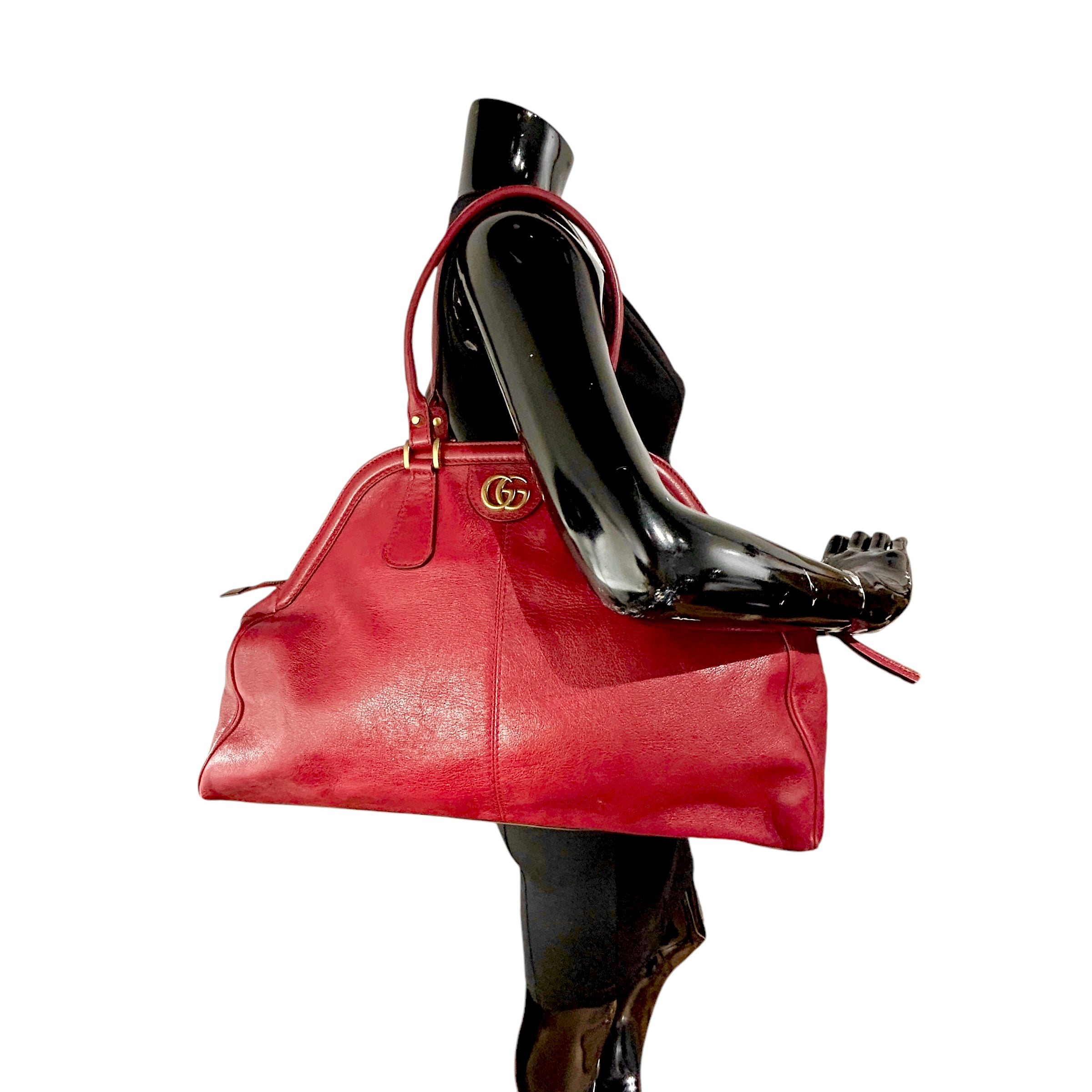 Red Calfskin Leather Re(Belle) Medium Shoulder Bag