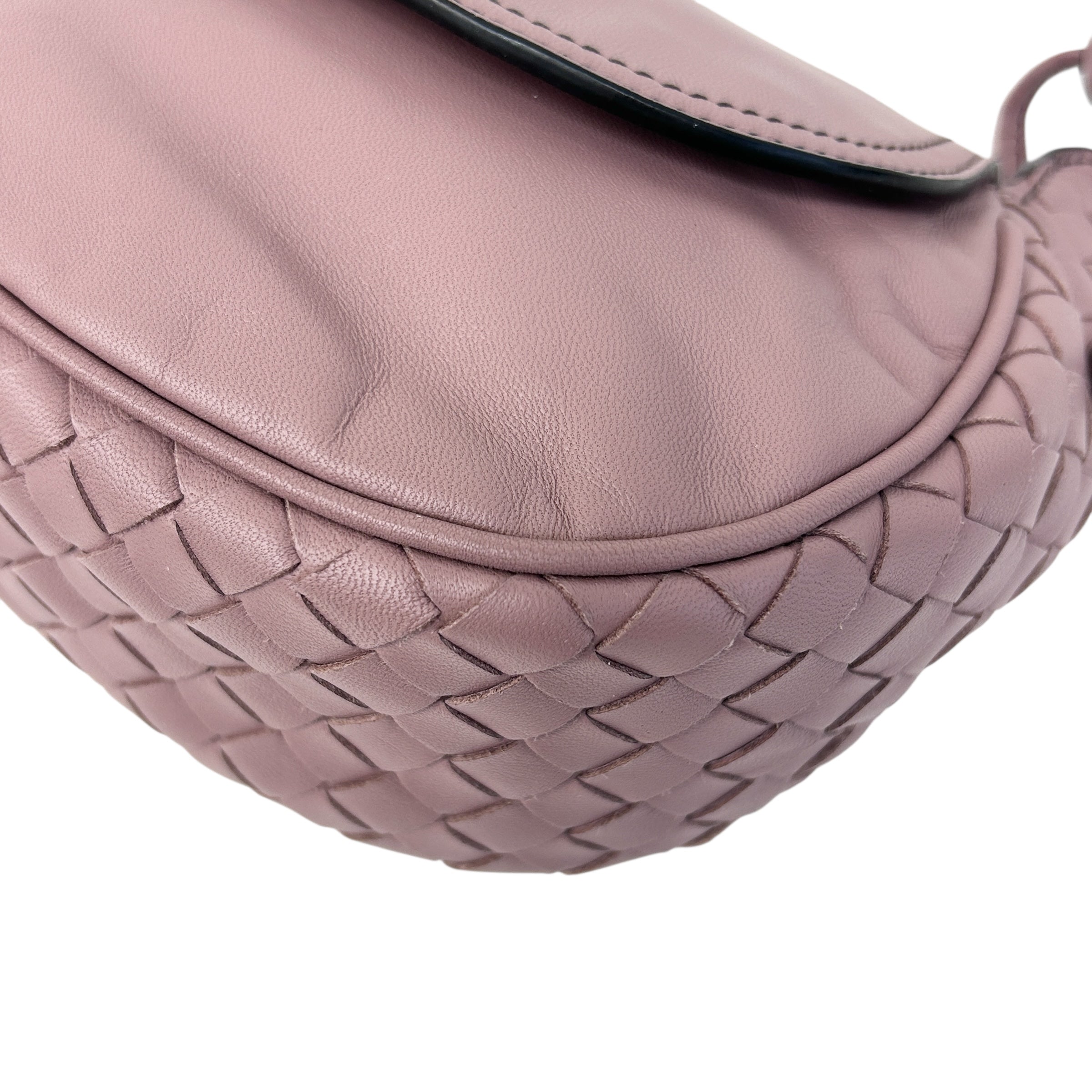 Dusty Pink Nodini Small Crossbody Flap Bag w/Gunmetal HW