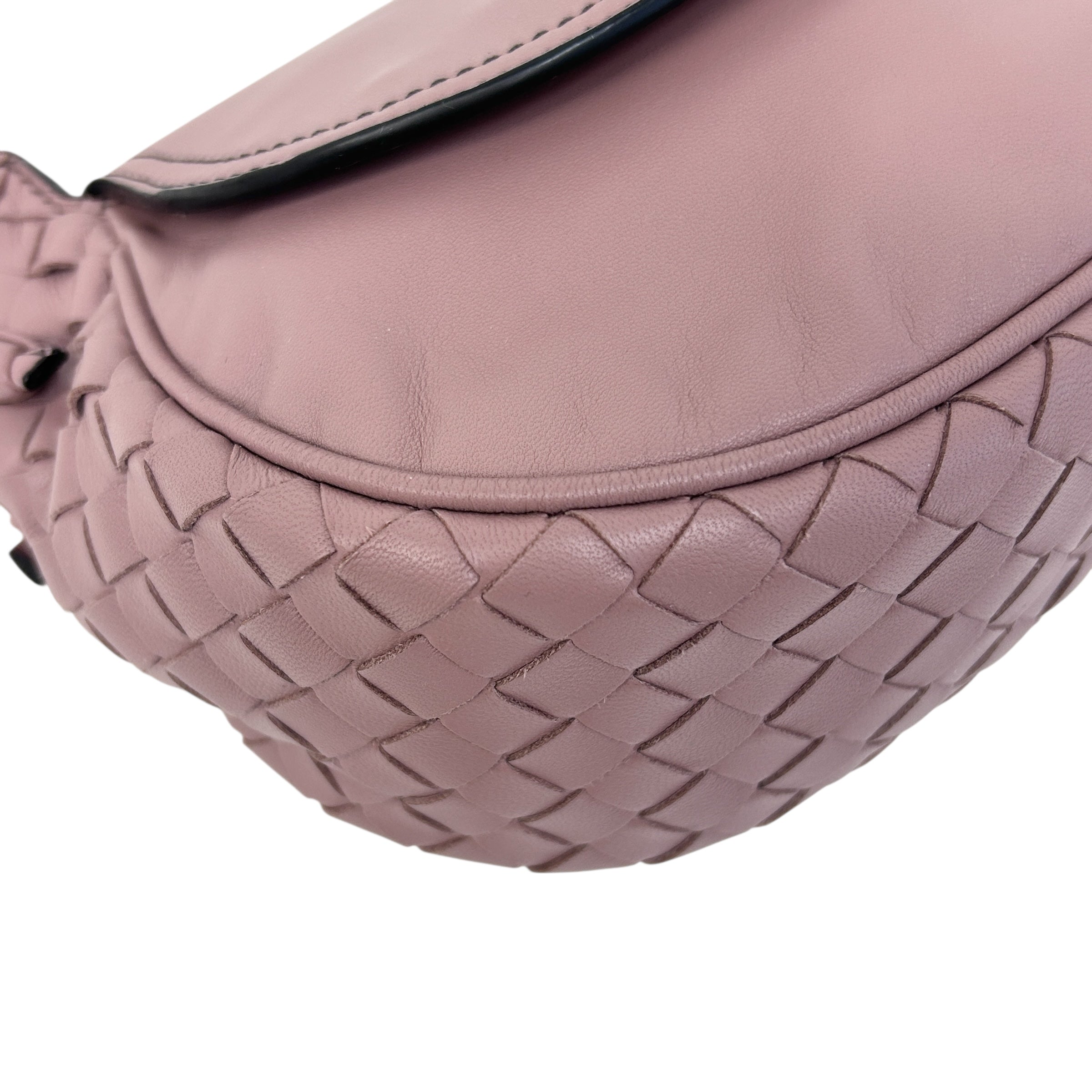 Dusty Pink Nodini Small Crossbody Flap Bag w/Gunmetal HW