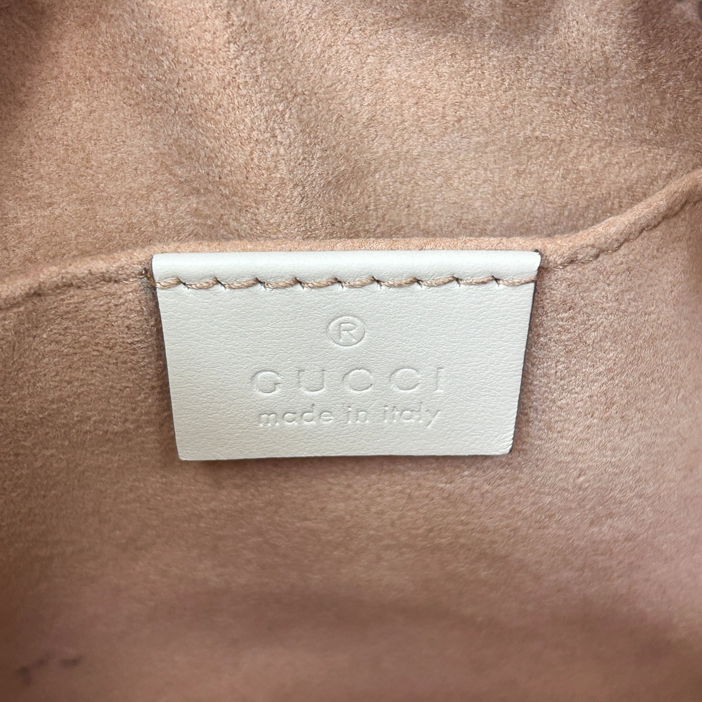 Off-White Quilted Leather Marmont Mini Camera Bag w/GHW