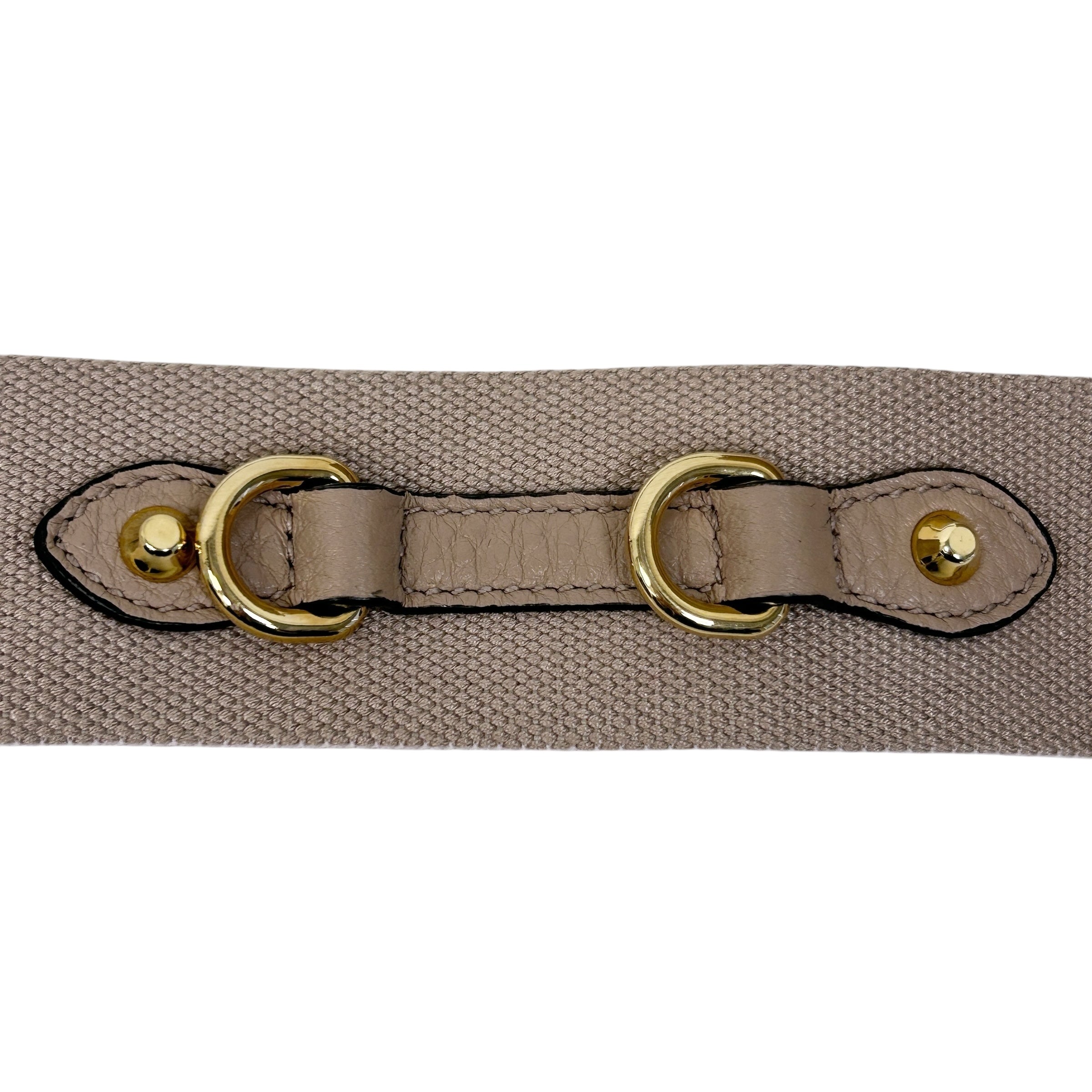 Beige Leather Pochette 2-Way Clutch Bag w/GHW