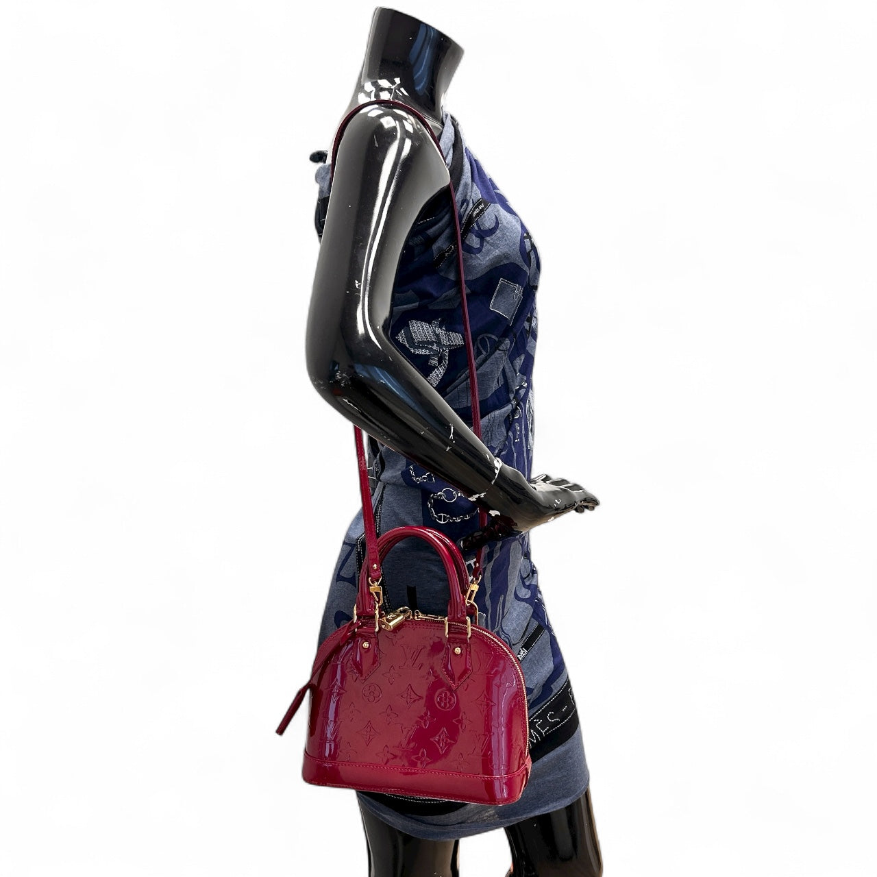 Indian Rose Monogram Vernis Leather Alma BB Bag w/GHW