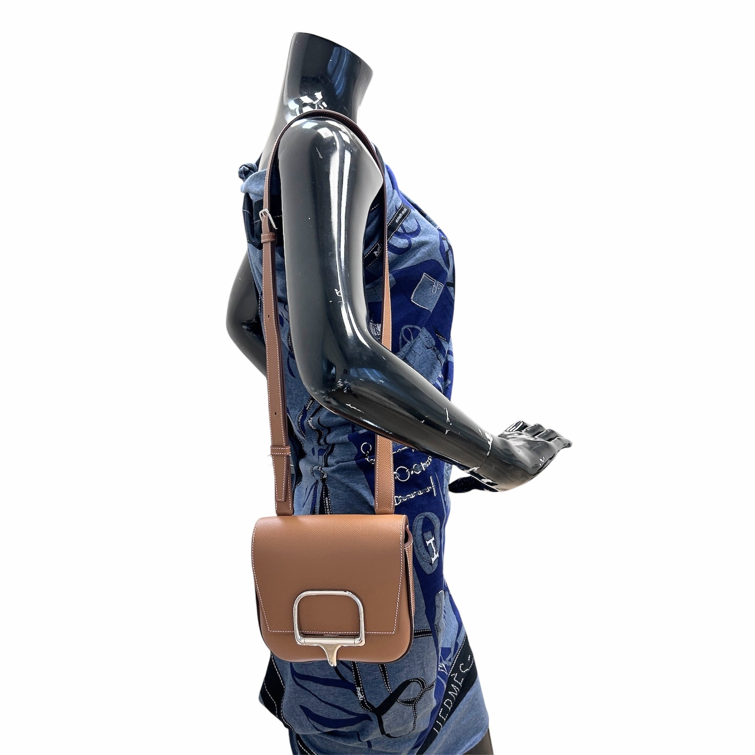 Gold Epsom Leather Mini Della Cavalleria w/PHW