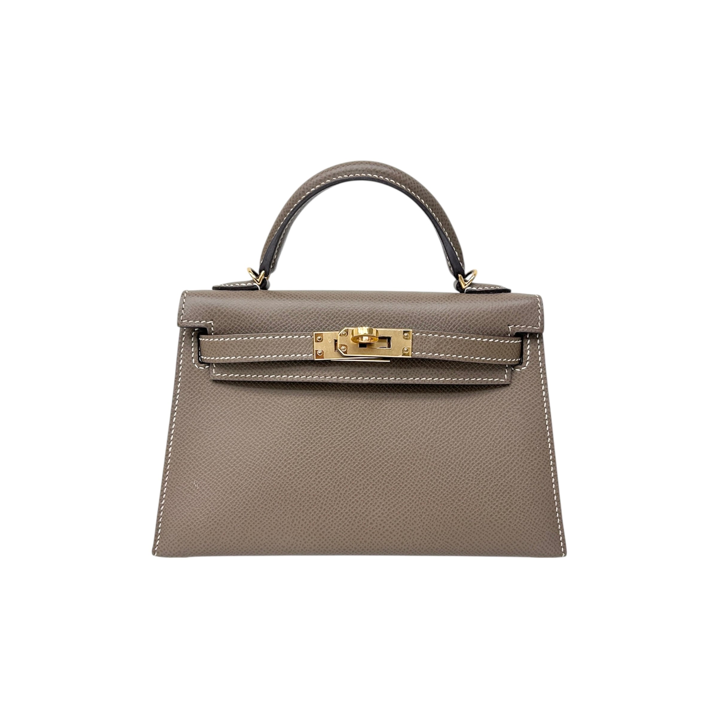 Mini Kelly II Etoupe Epsom Leather w/GHW