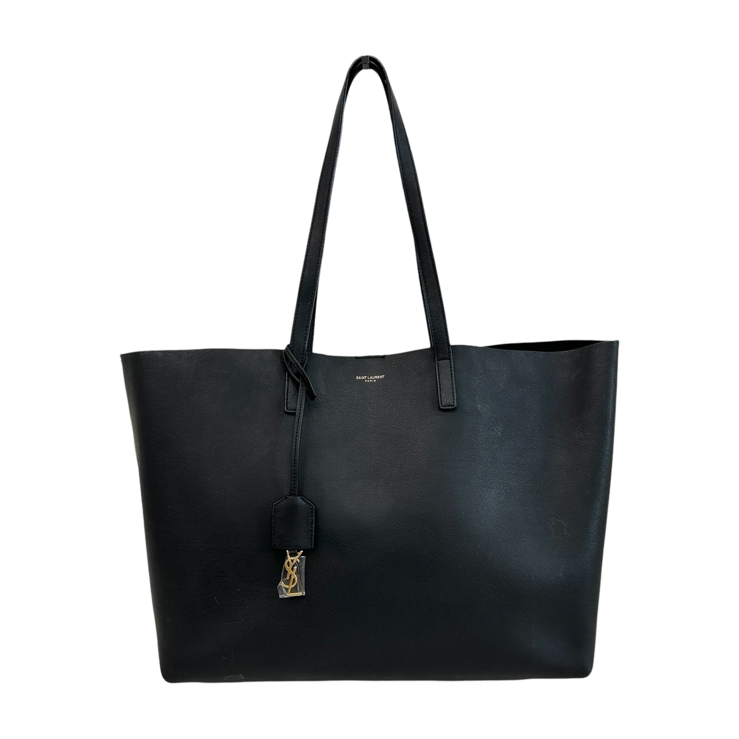 Black Calfskin Shopping Tote w/GHW