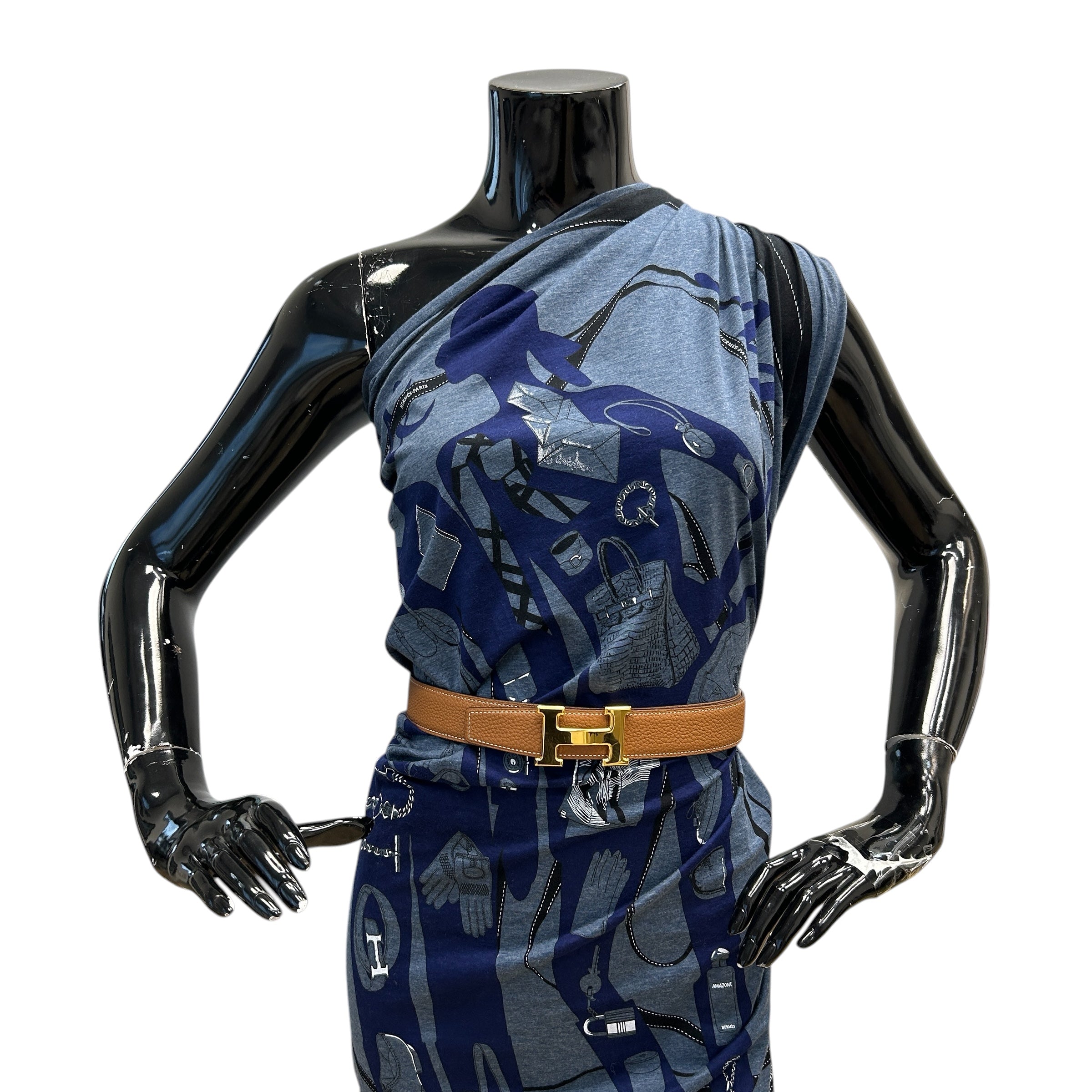 Reversable Gold/Black H Buckle Belt w/GHW