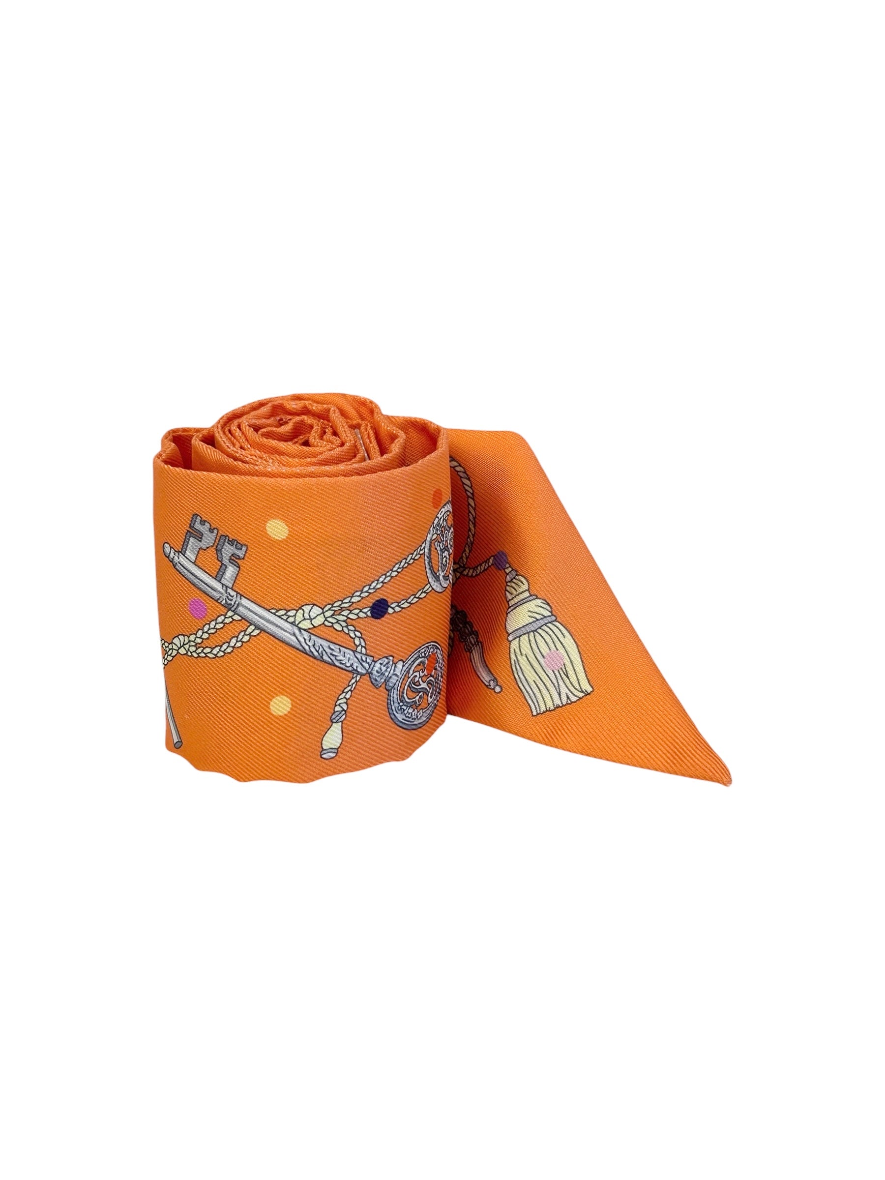 “Les Cles a Pois” Silk Twilly