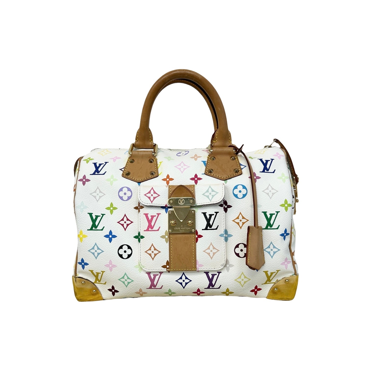 White Monogram Multicolor Speedy 30 Bag