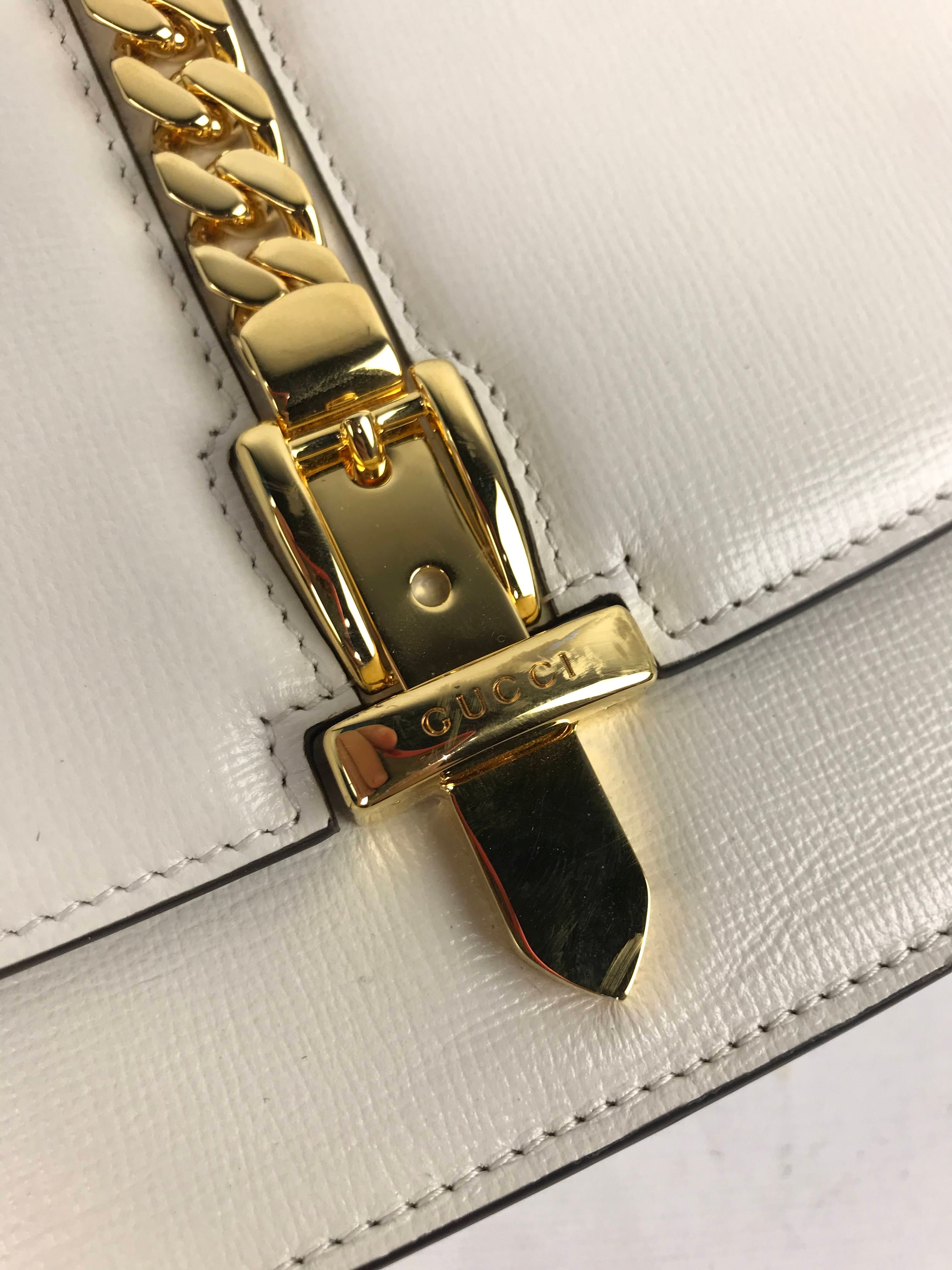 White/Cream Sylvie 1969 Shoulder Bag w/GHW