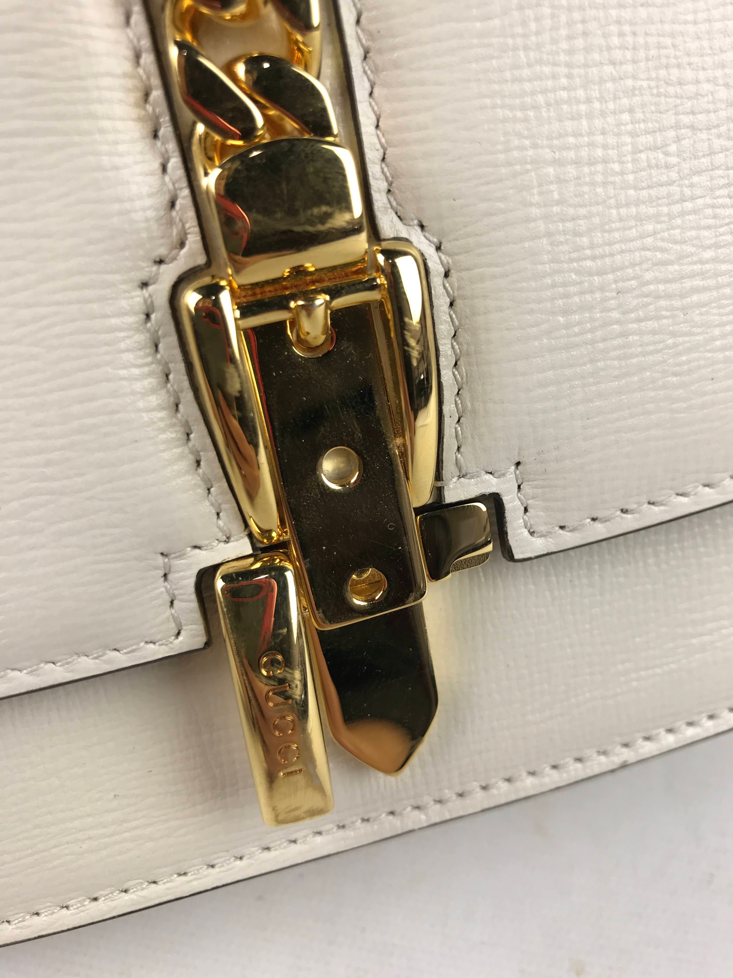 White/Cream Sylvie 1969 Shoulder Bag w/GHW