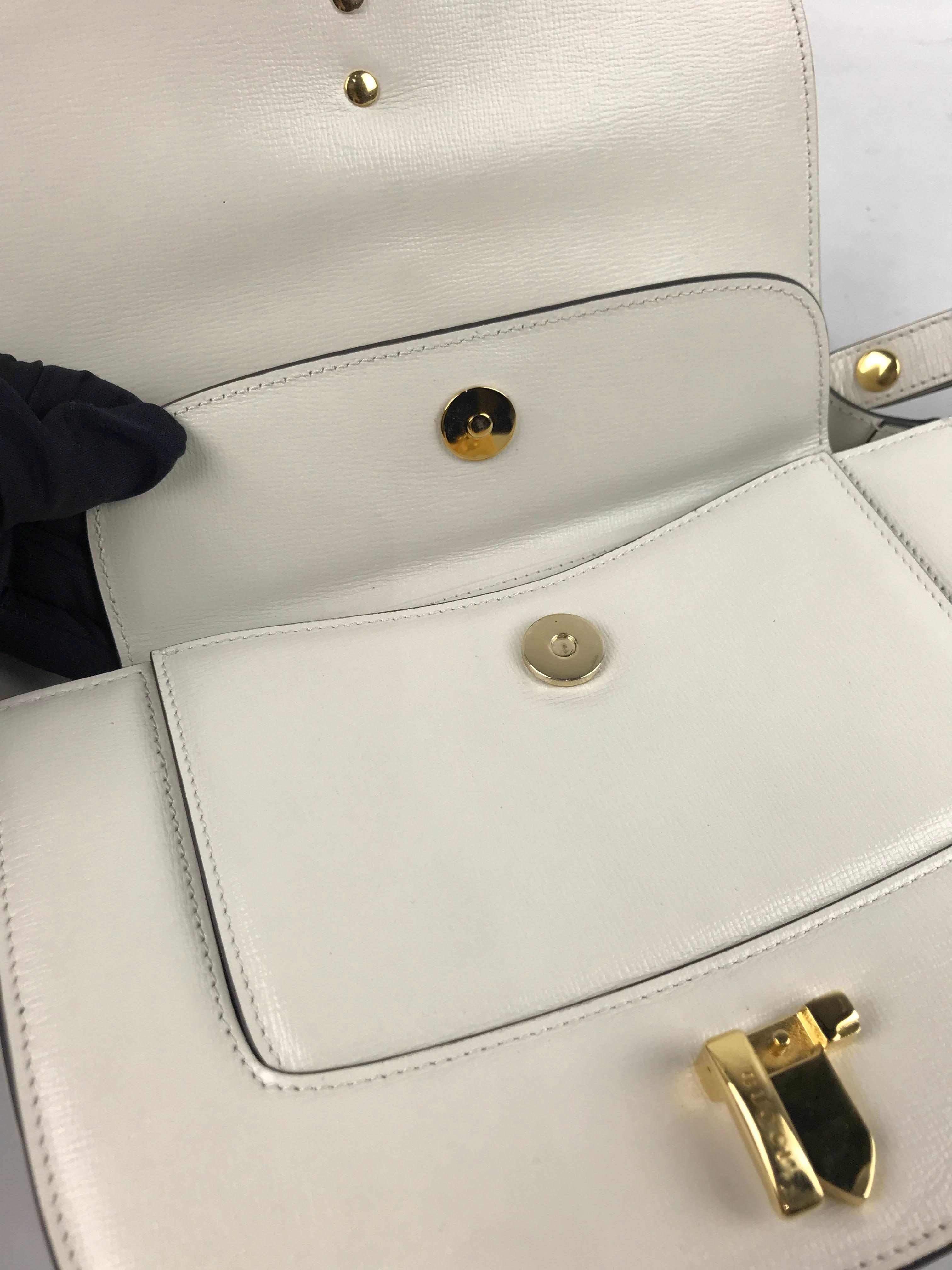 White/Cream Sylvie 1969 Shoulder Bag w/GHW